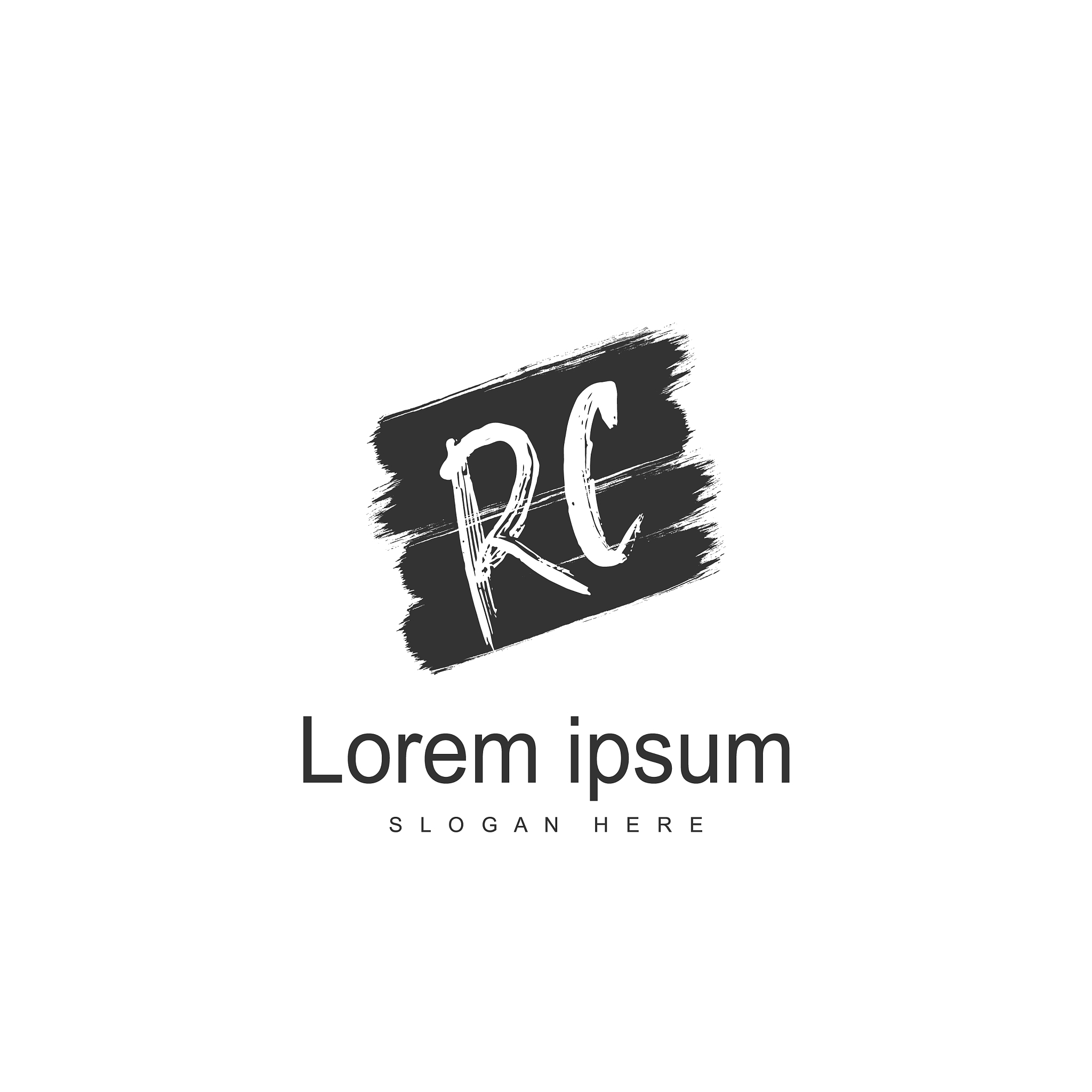 rc logo template design initial letter logo design
