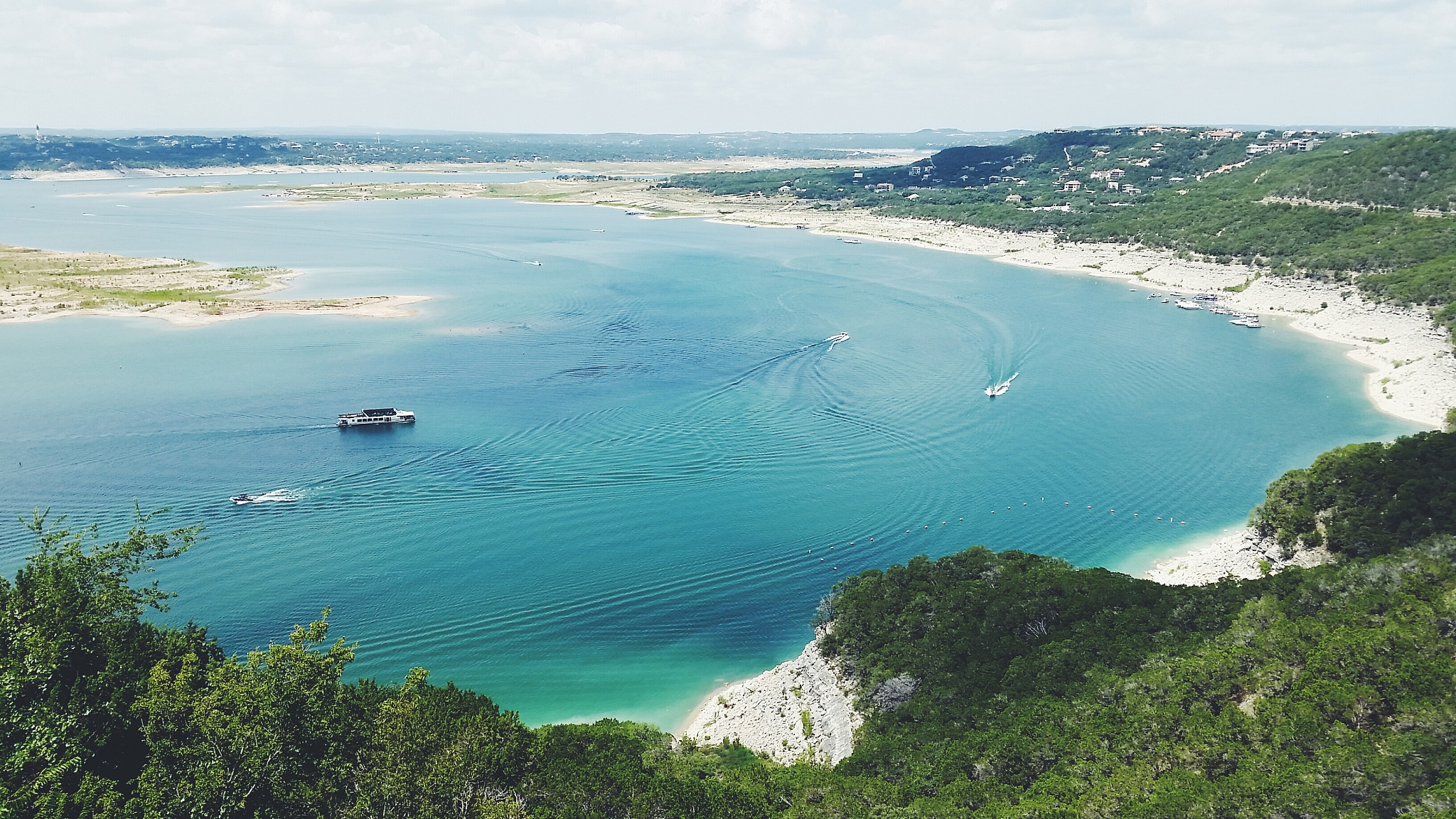 high angle view of sea against sky