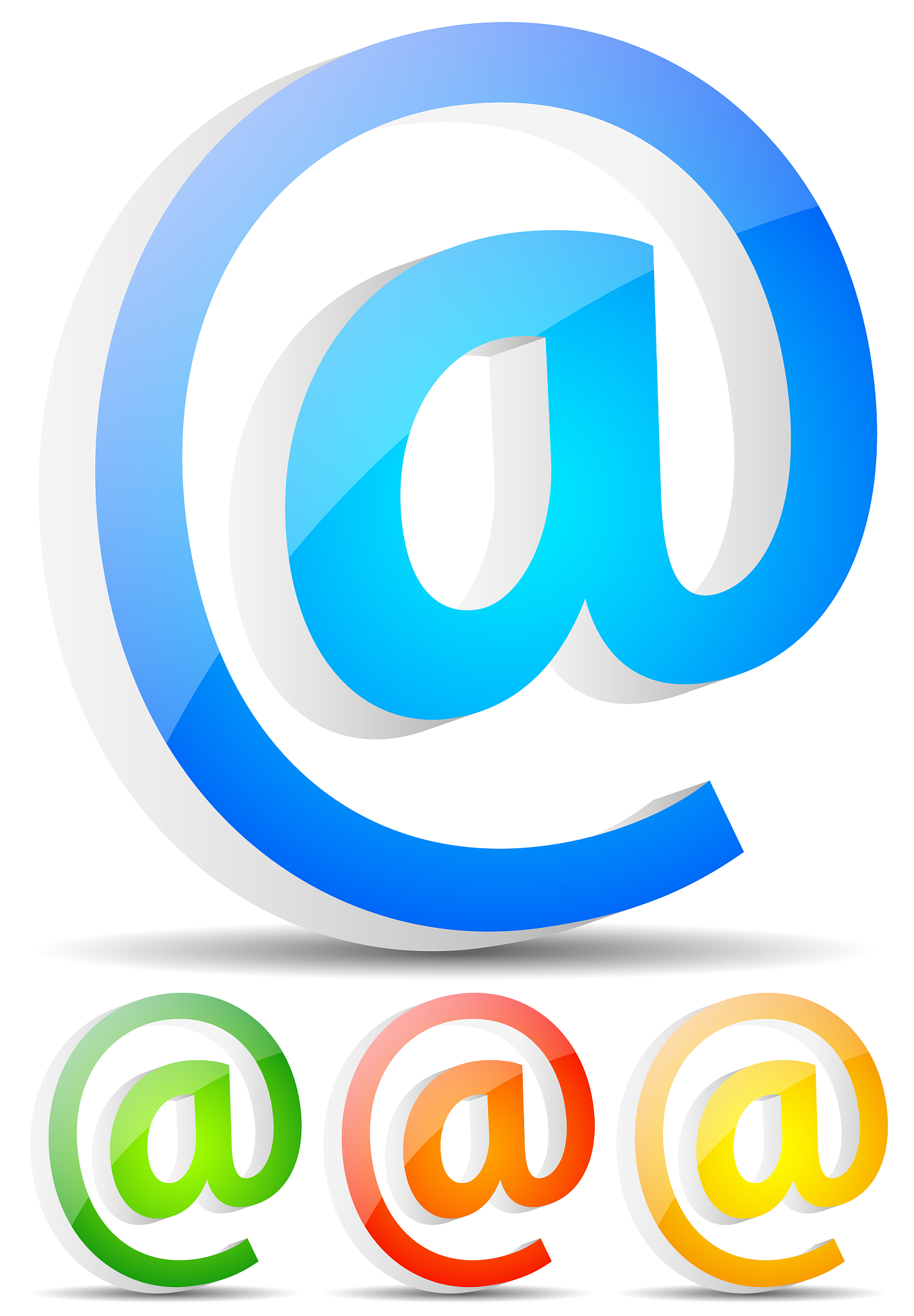at symbols in 3d email communication support