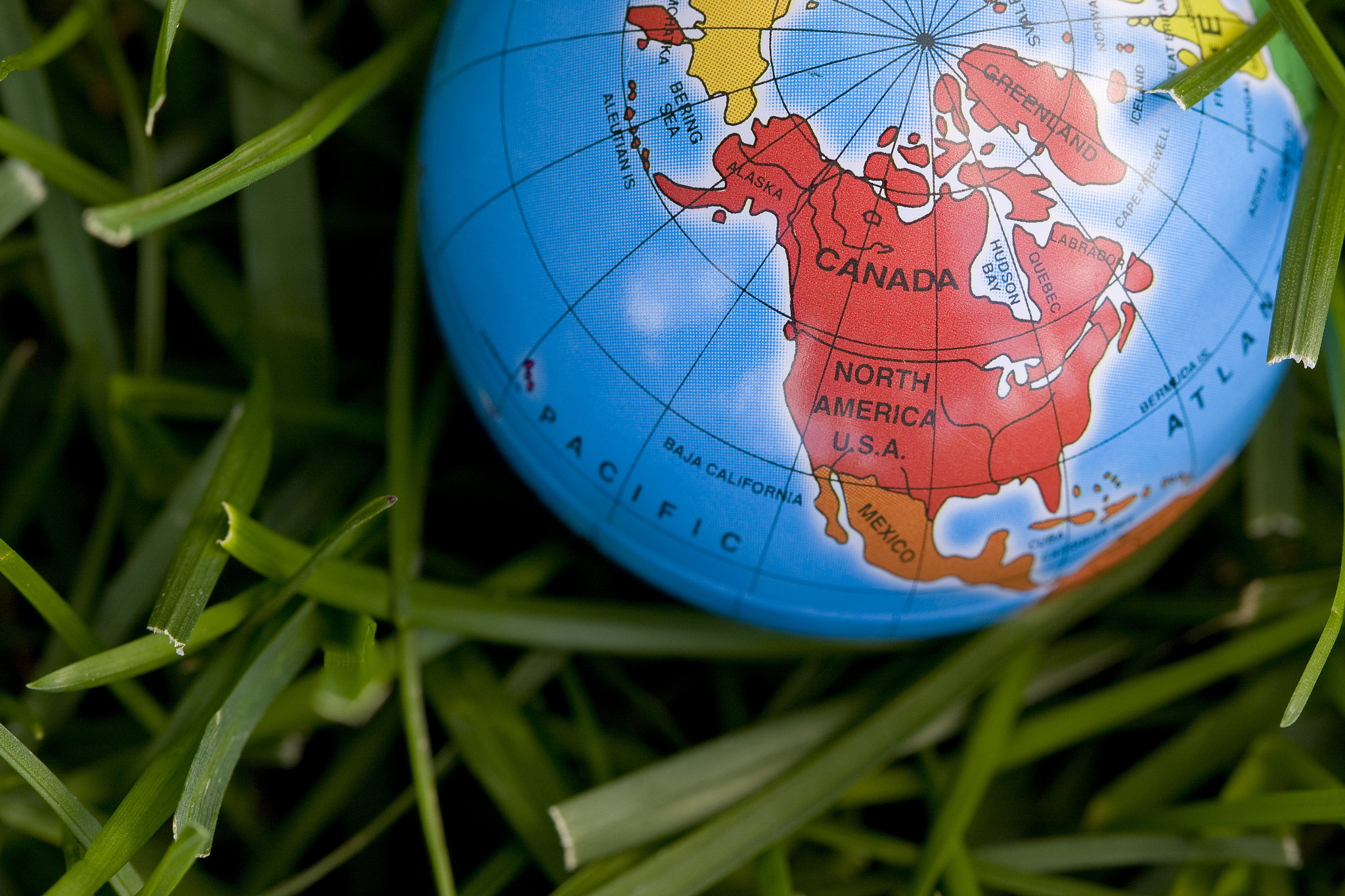 macro globe, north america