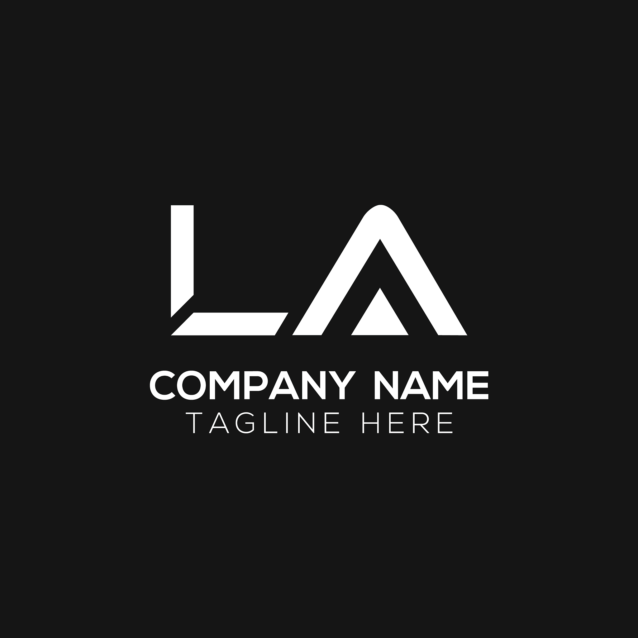 initial la letter business logo design template