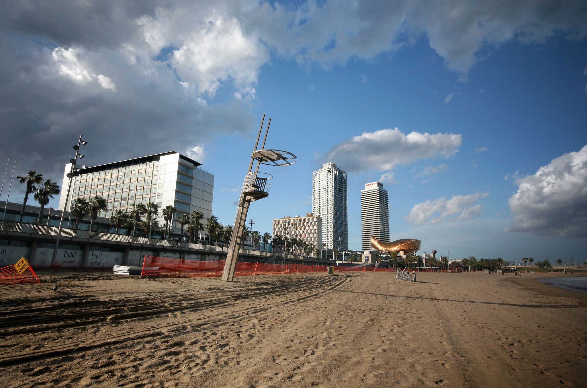 puerto olimpico and beach, barcelona