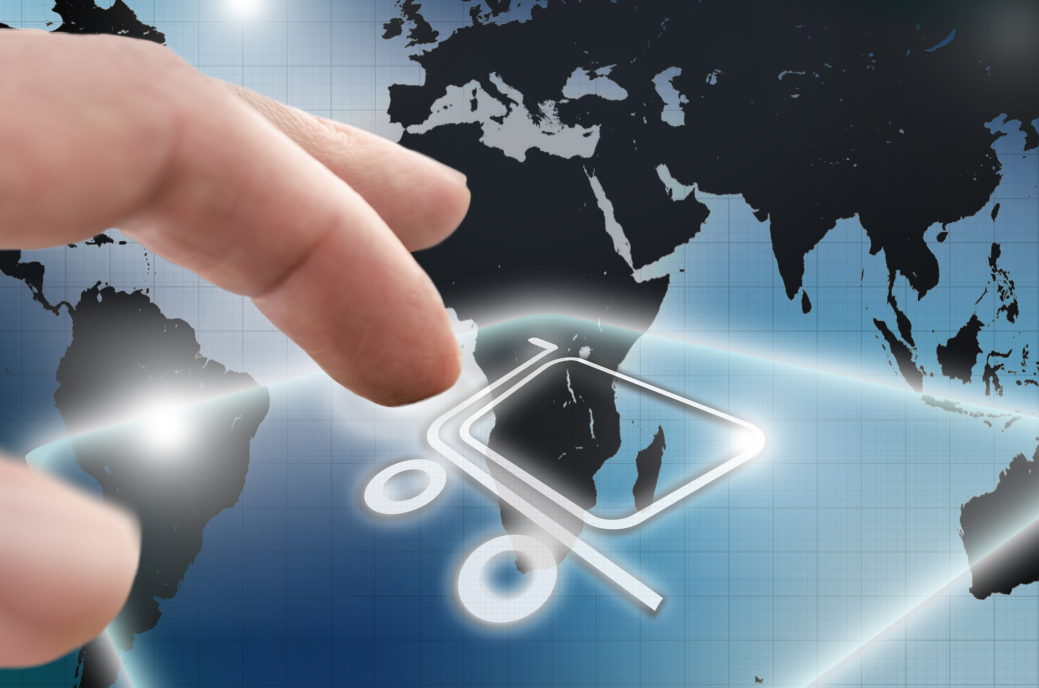 computer generated image representing online shopping