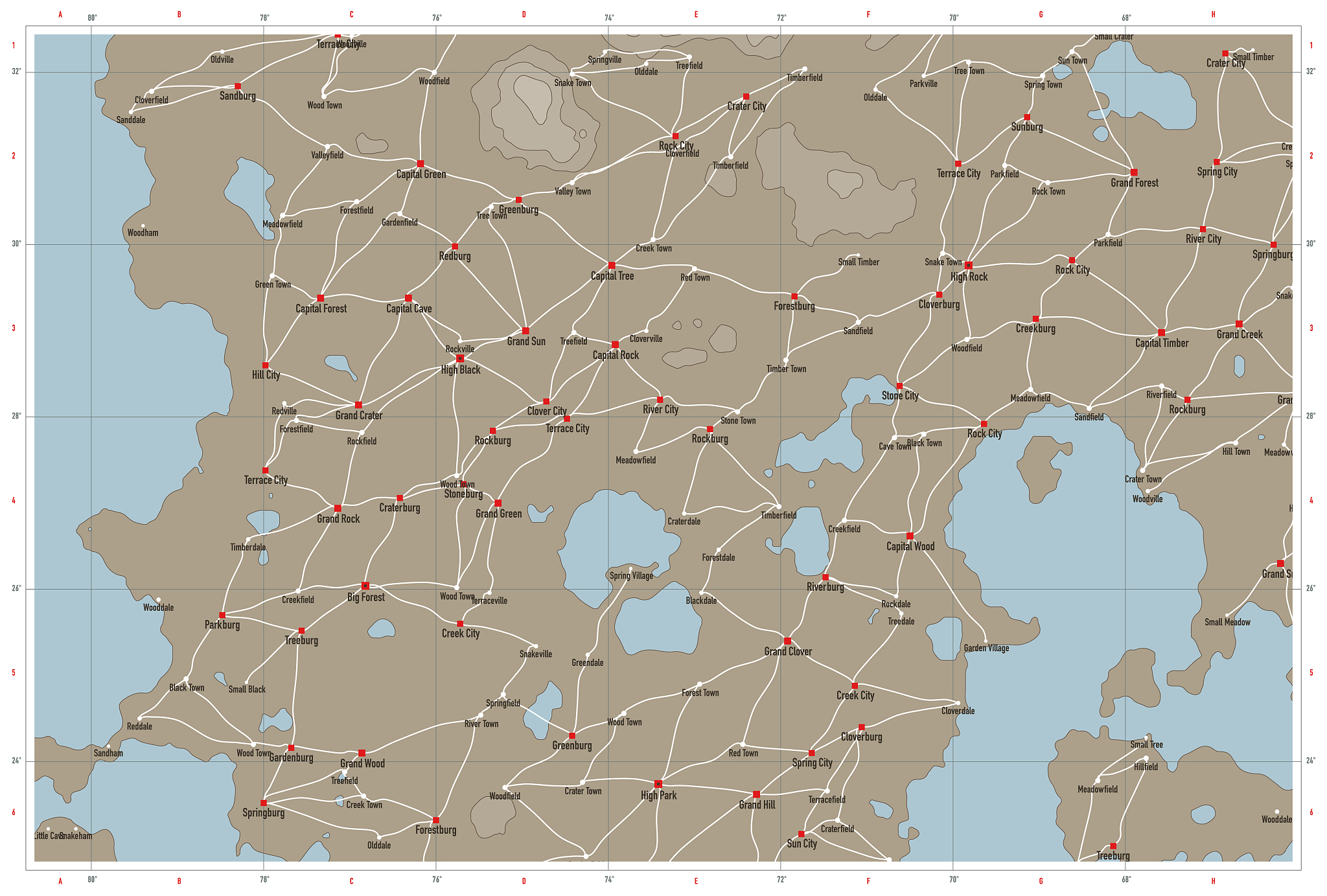 fictional map design