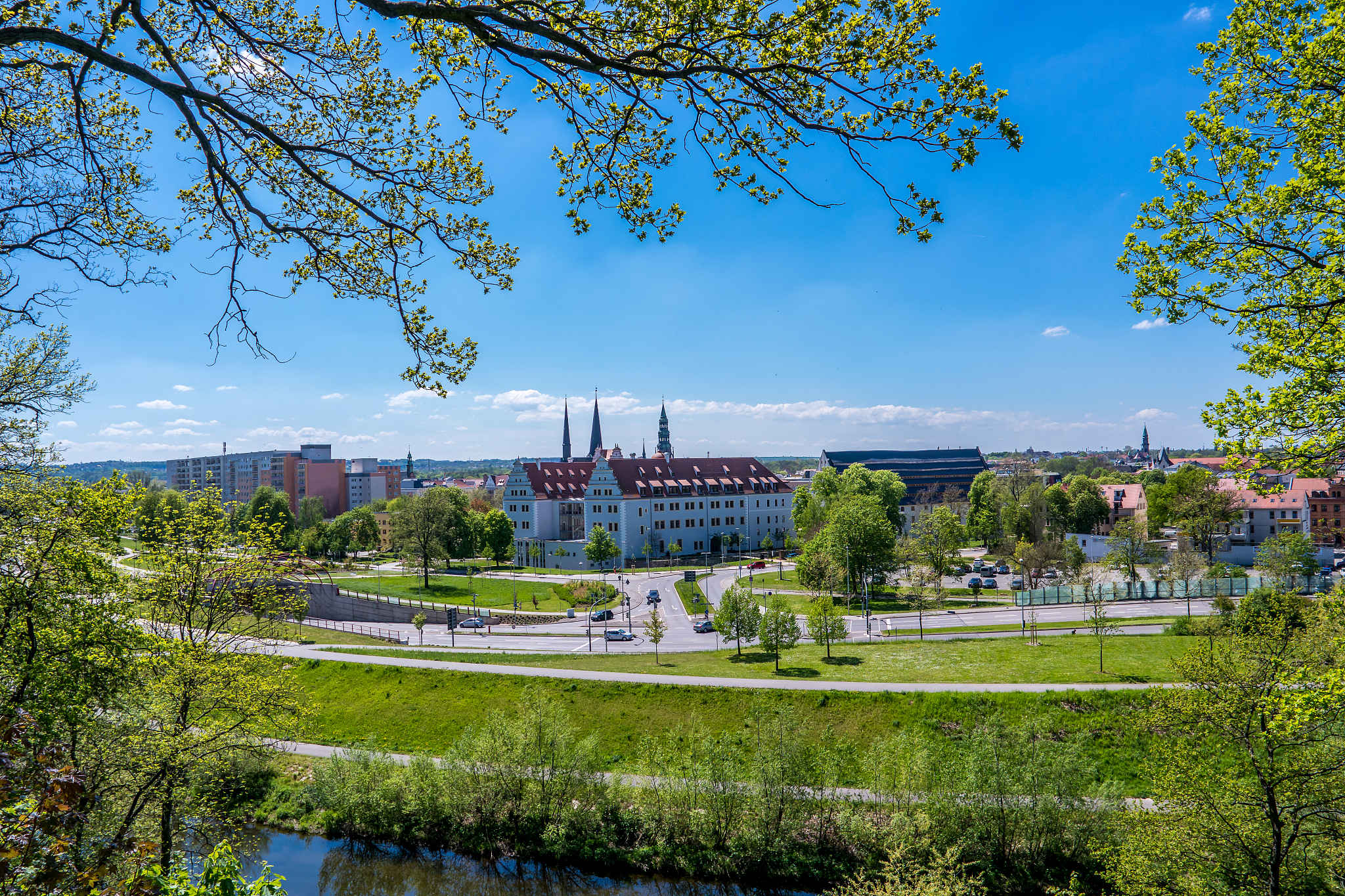 skyline from zwickau in east germany