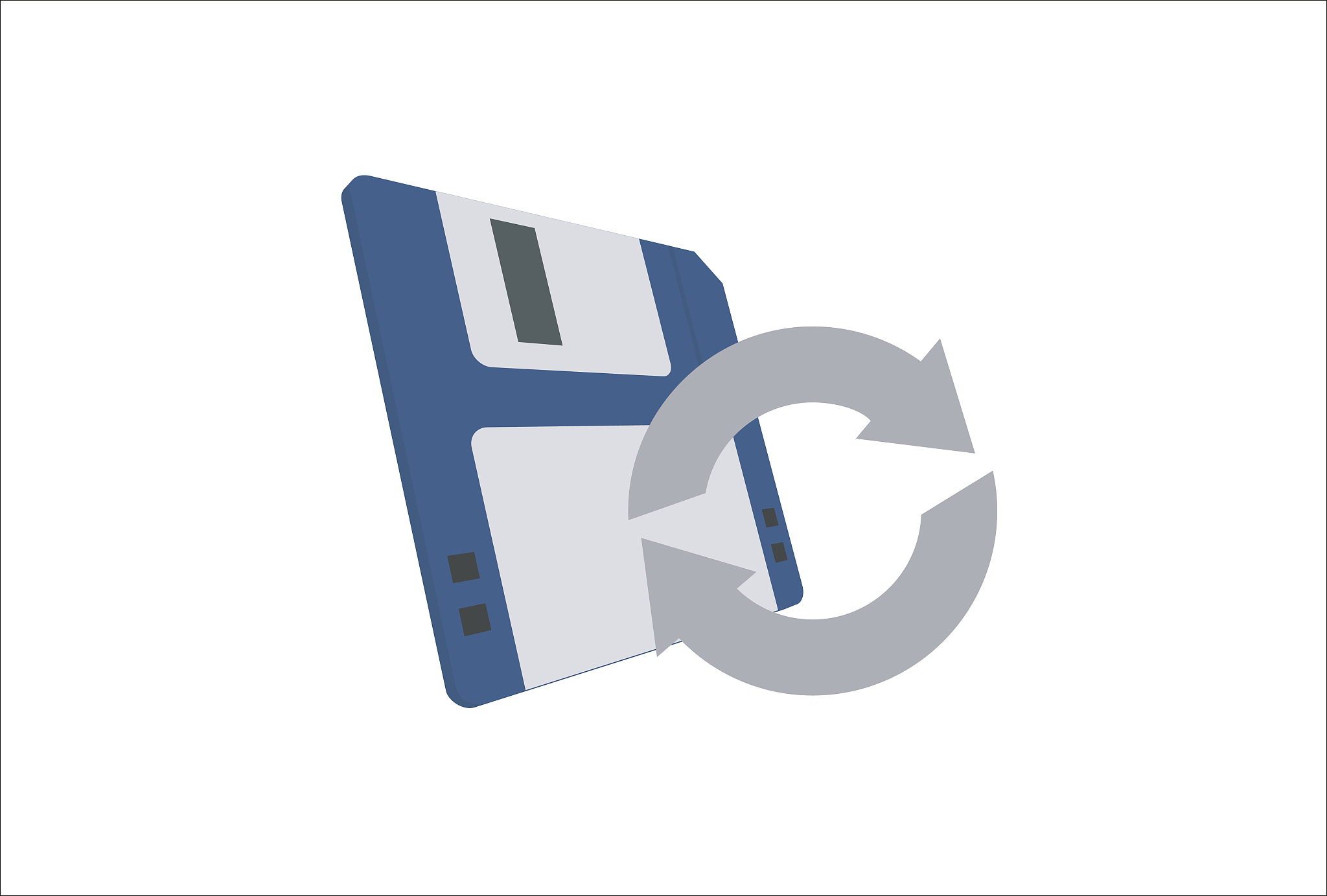 diskette and data transfer icon
