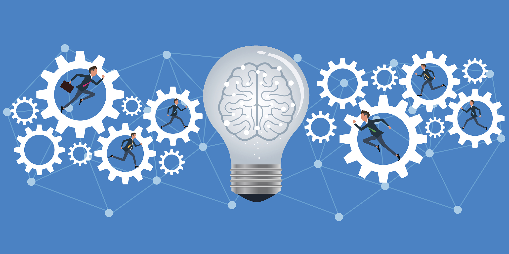 flat business process and brainstorming , business creativity co