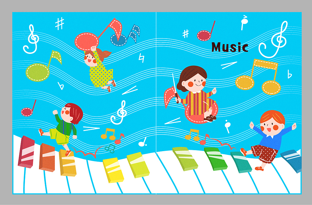 a school subject illustration, music