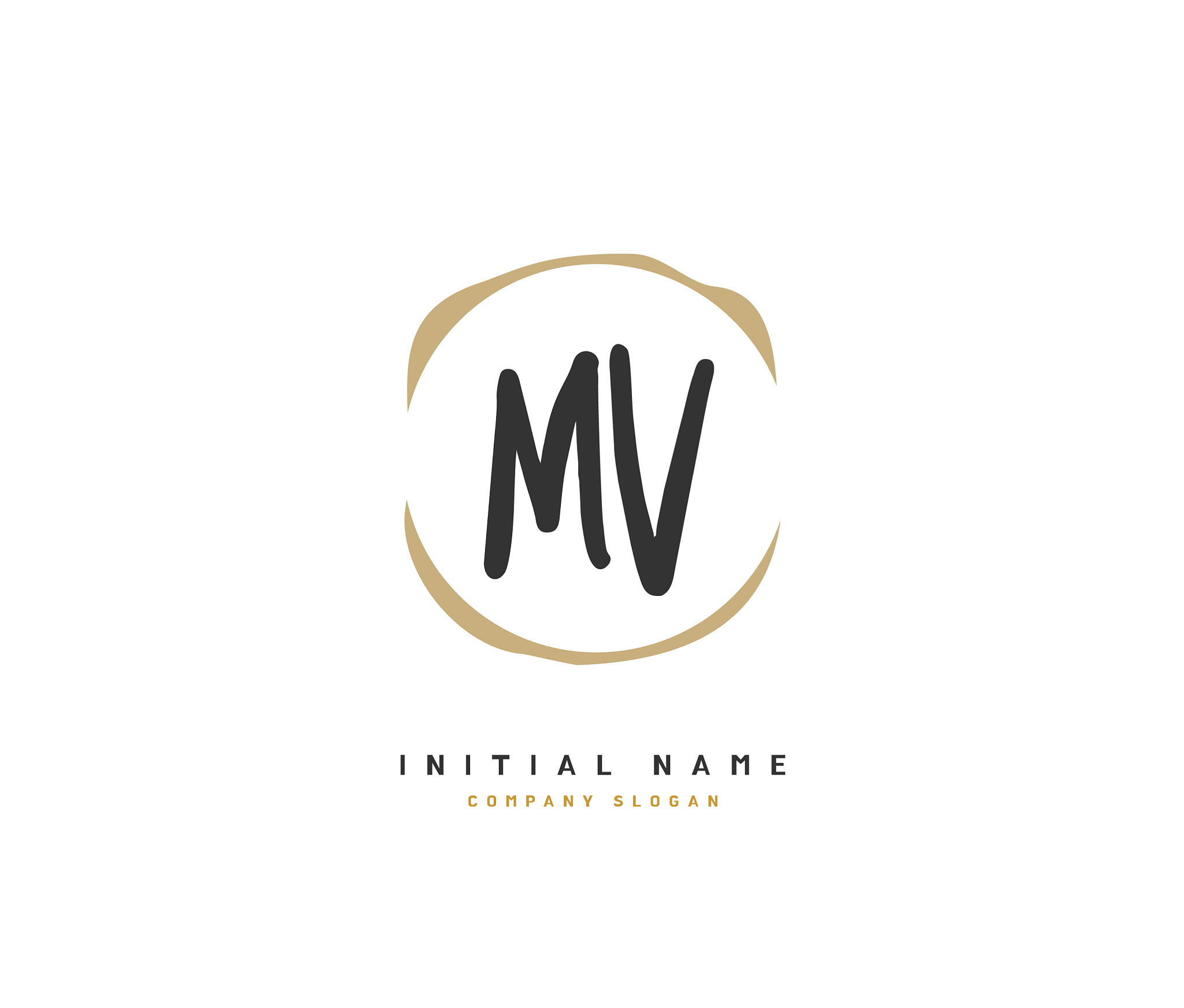 beauty initial logo handwriting logo initial