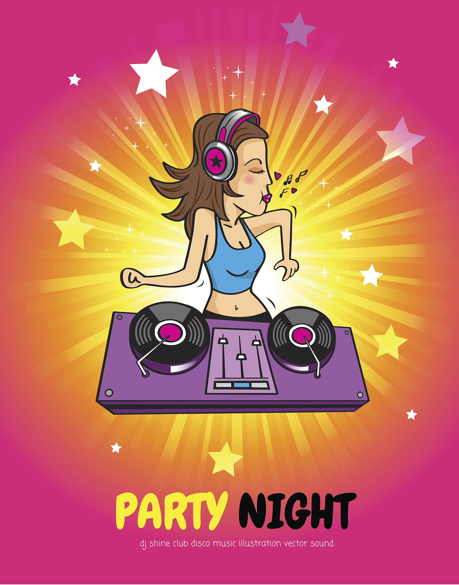 dj shine  disco music club