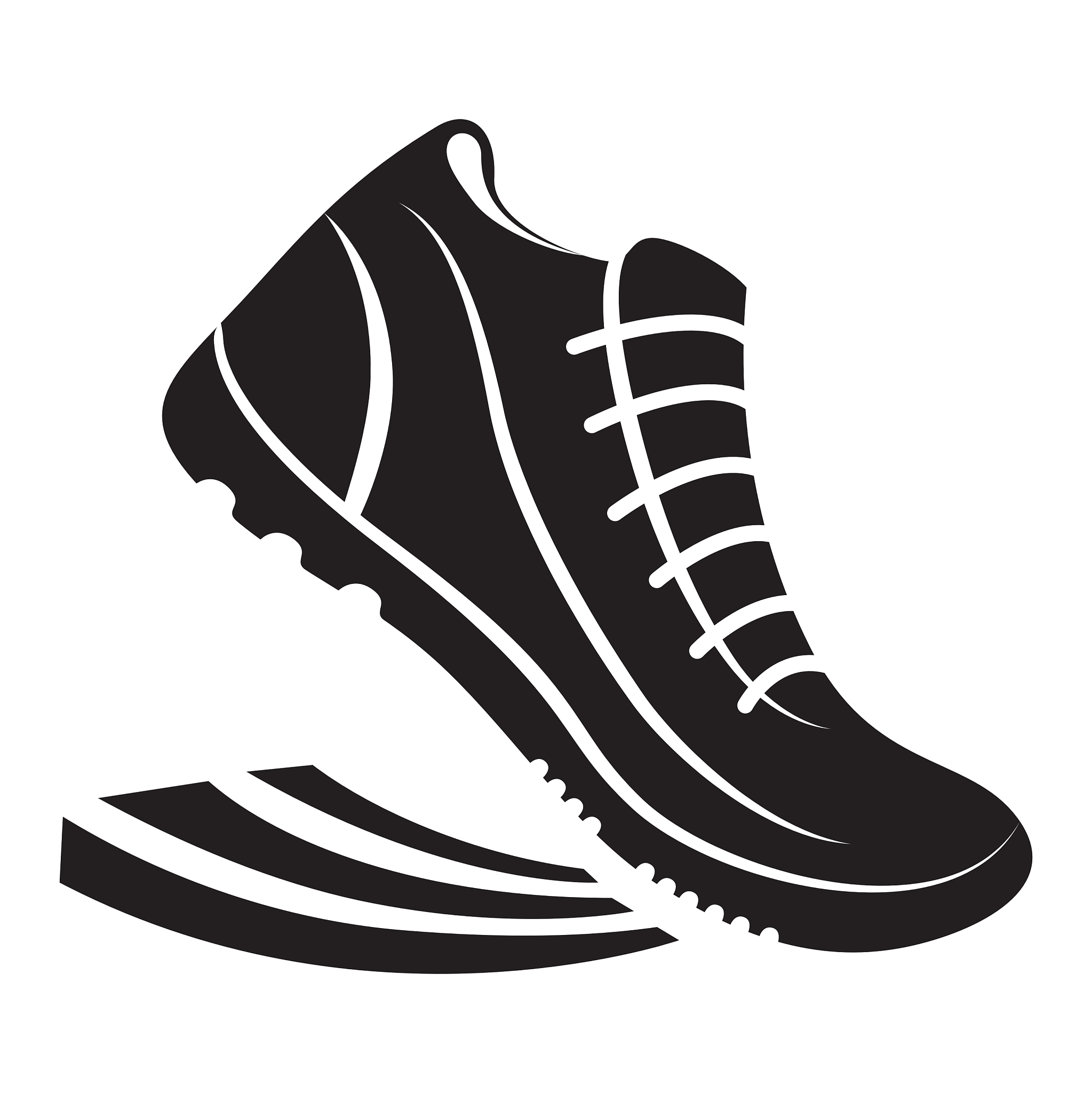 running shoes design sport concept
