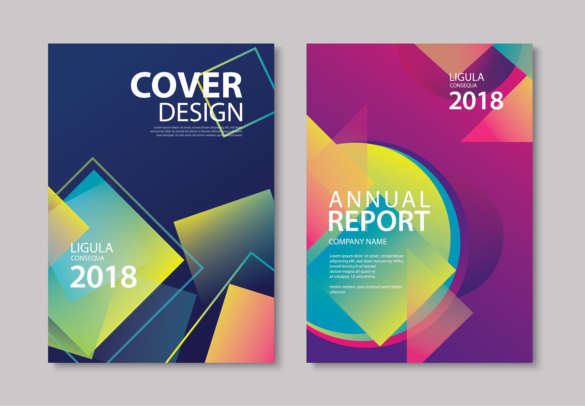abstract gradient modern geometric flyer and