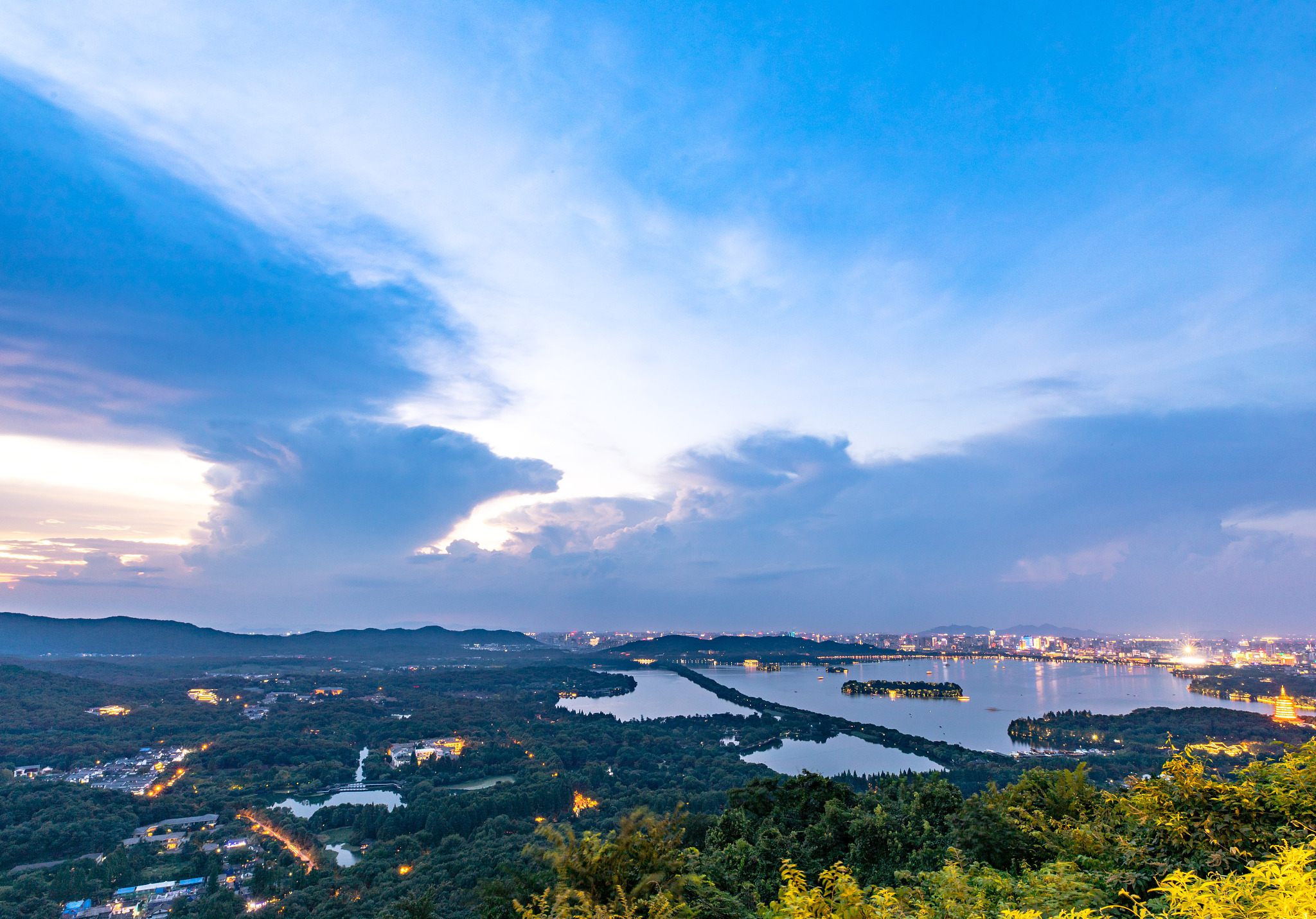 杭州西湖夜景