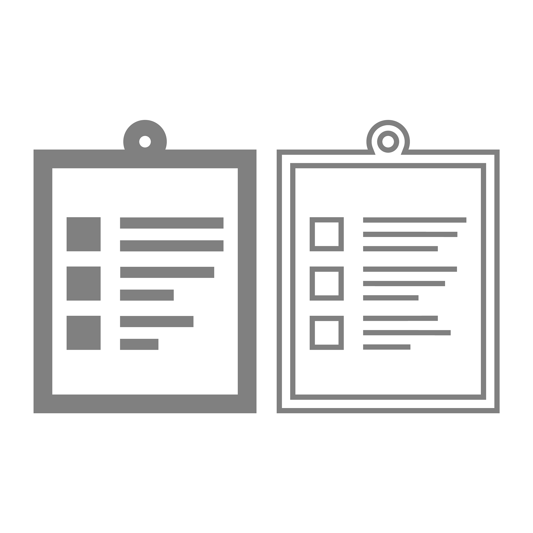checklist symbol set of two