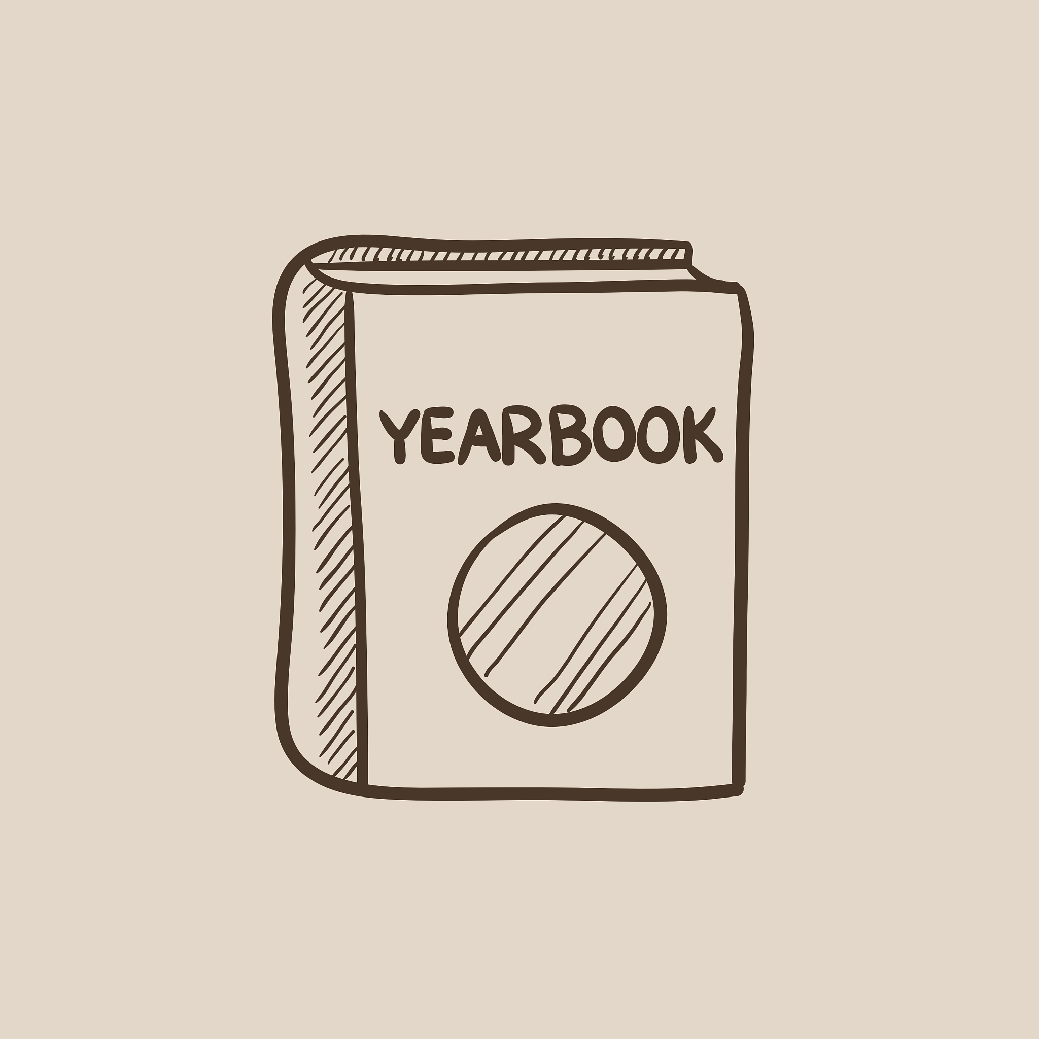 yearbook sketch icon