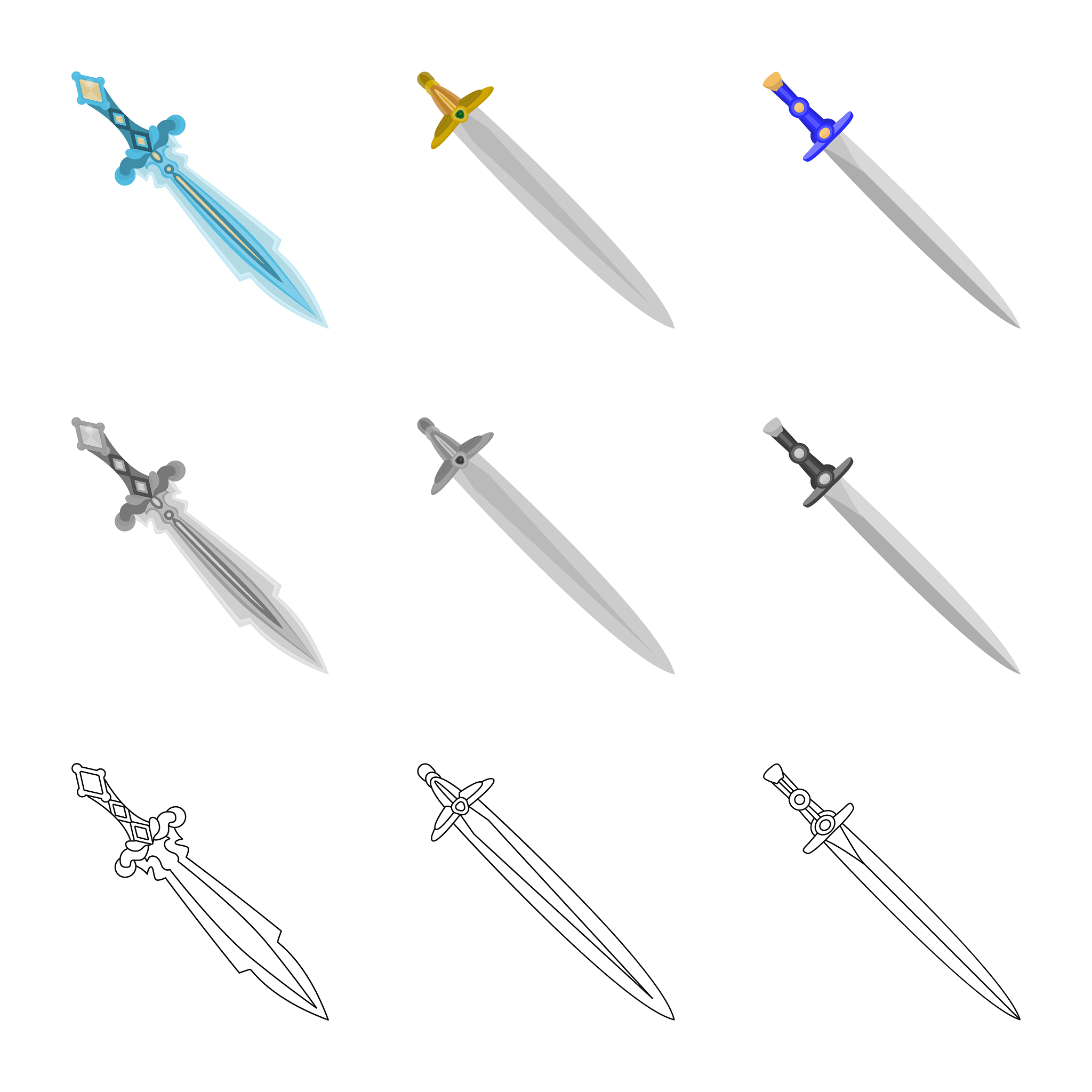 design game and armor symbol collection