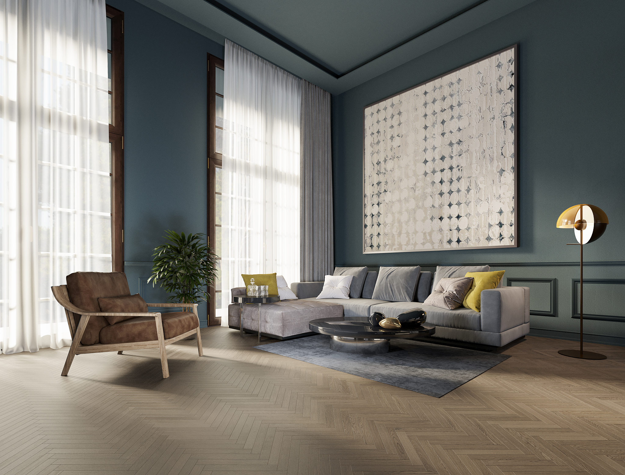 New Chinese Living Room Interior Design Prompt Generator