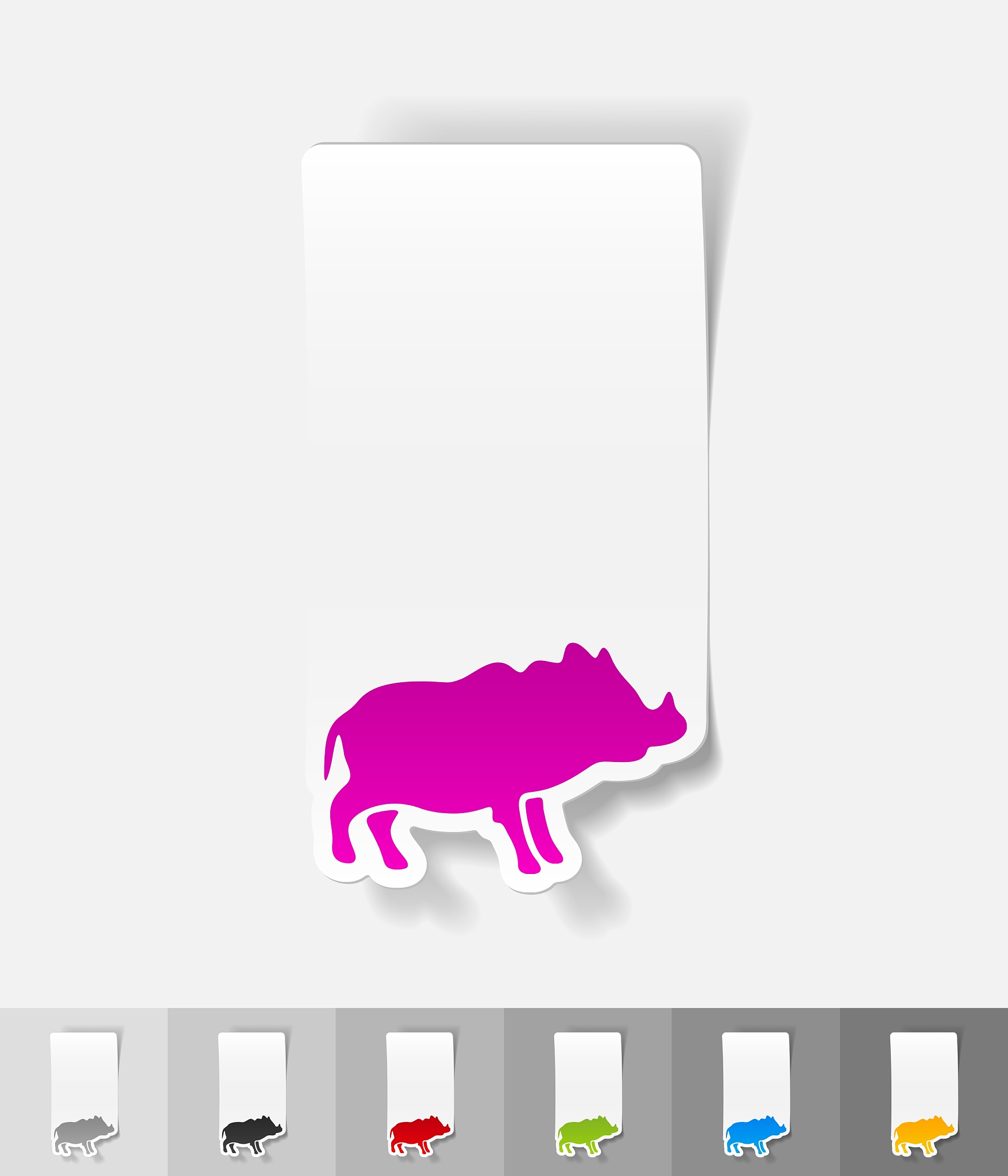 realistic design element boar