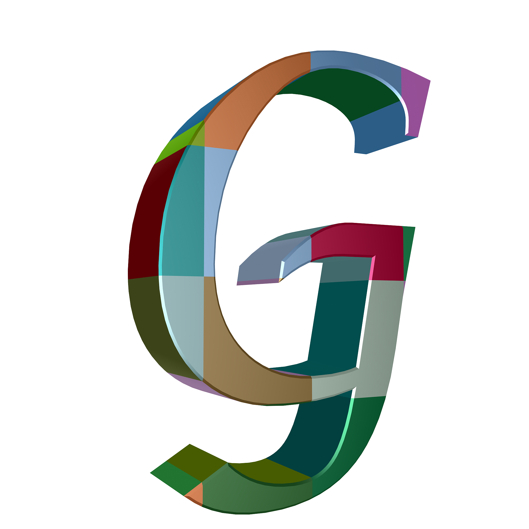 3d letter collection - g
