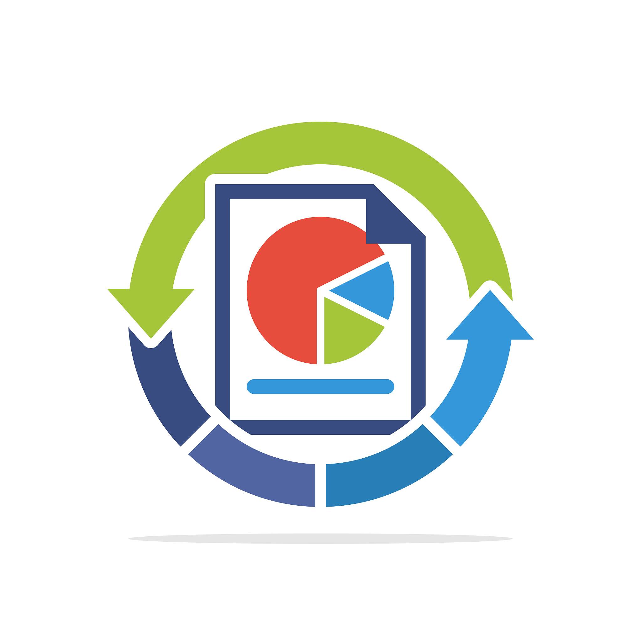illustration icon with the concept of processing statistical dat