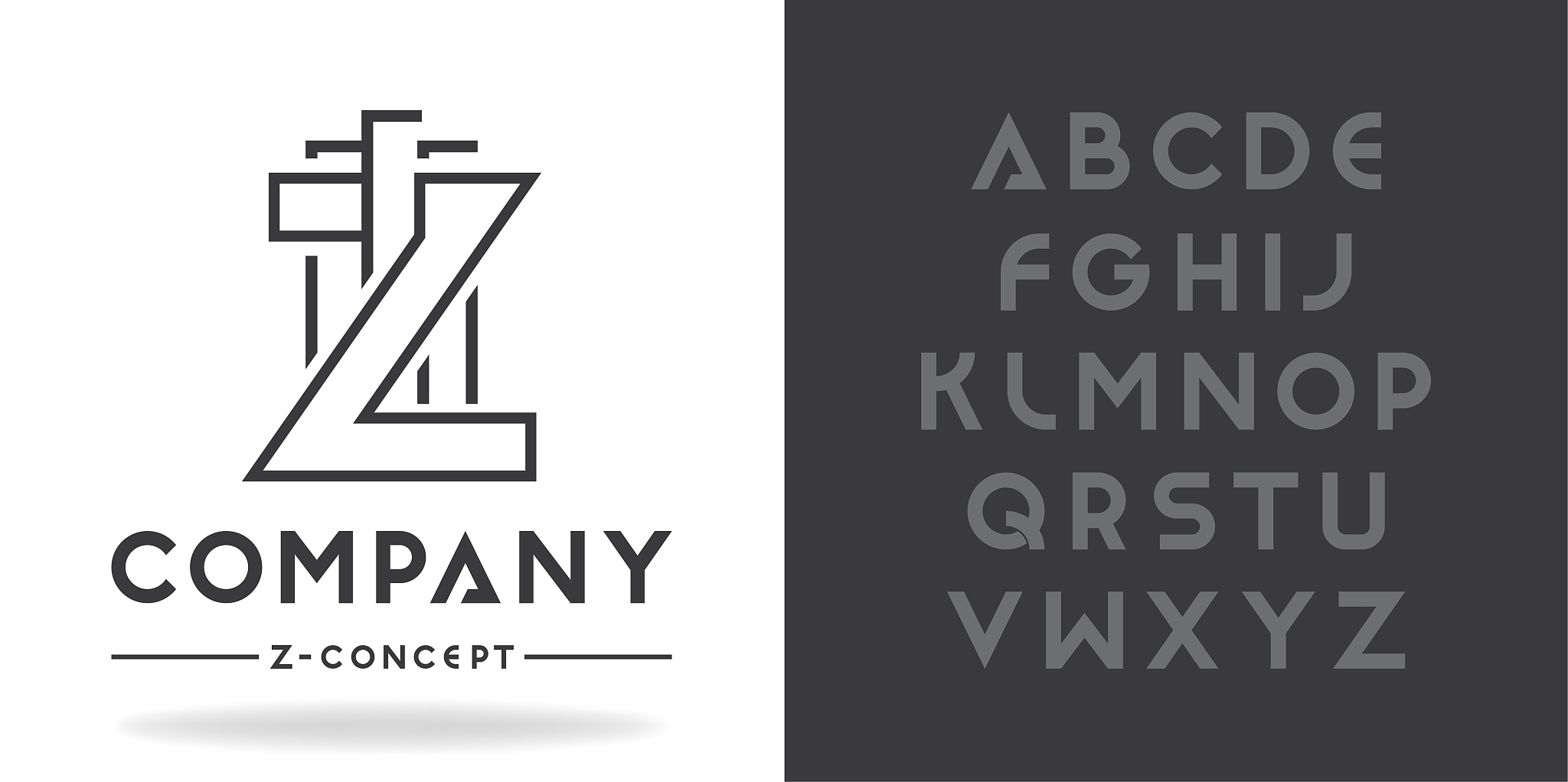 real estate, business logo template. font character design and f