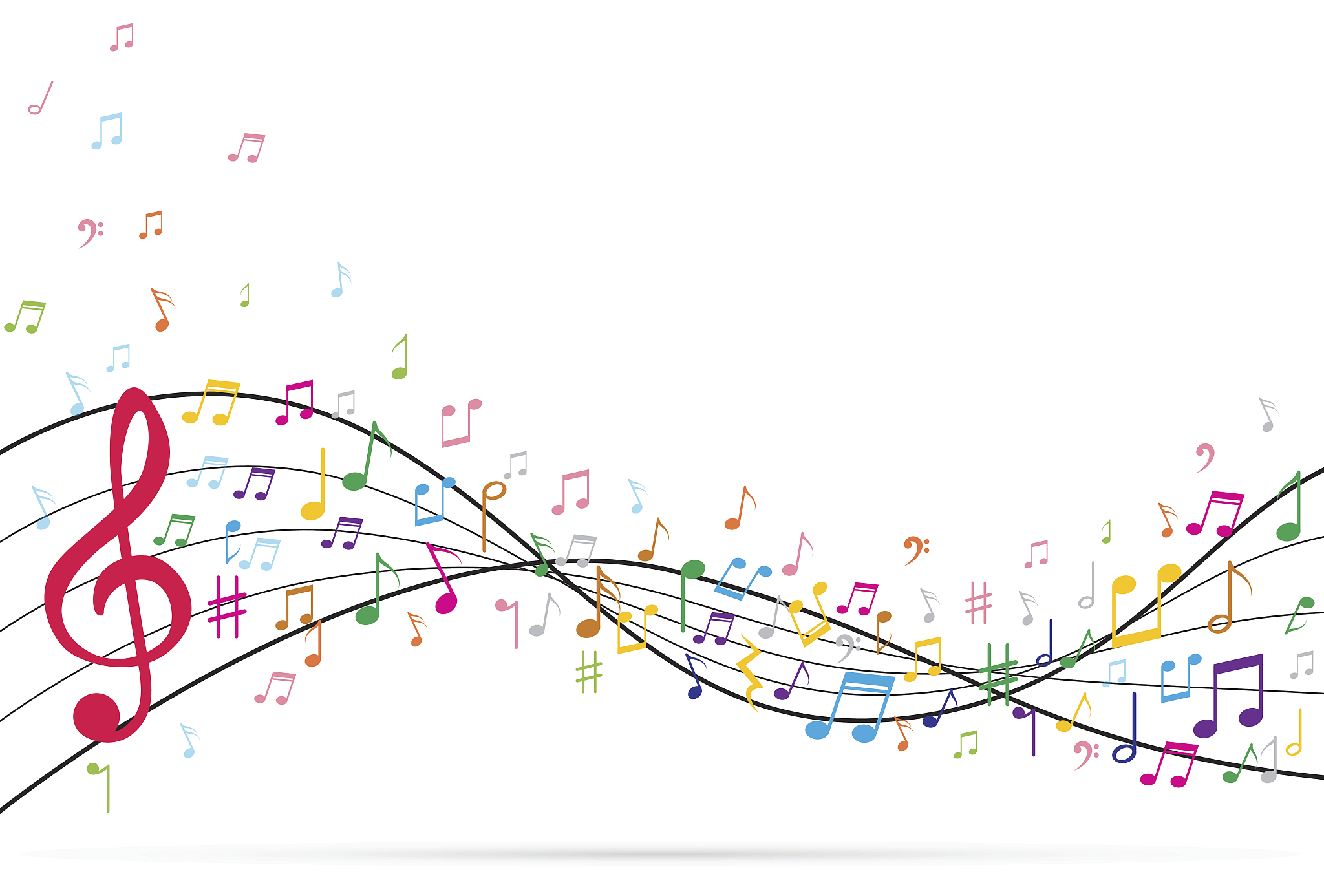 abstract background with music notes.vector illustration