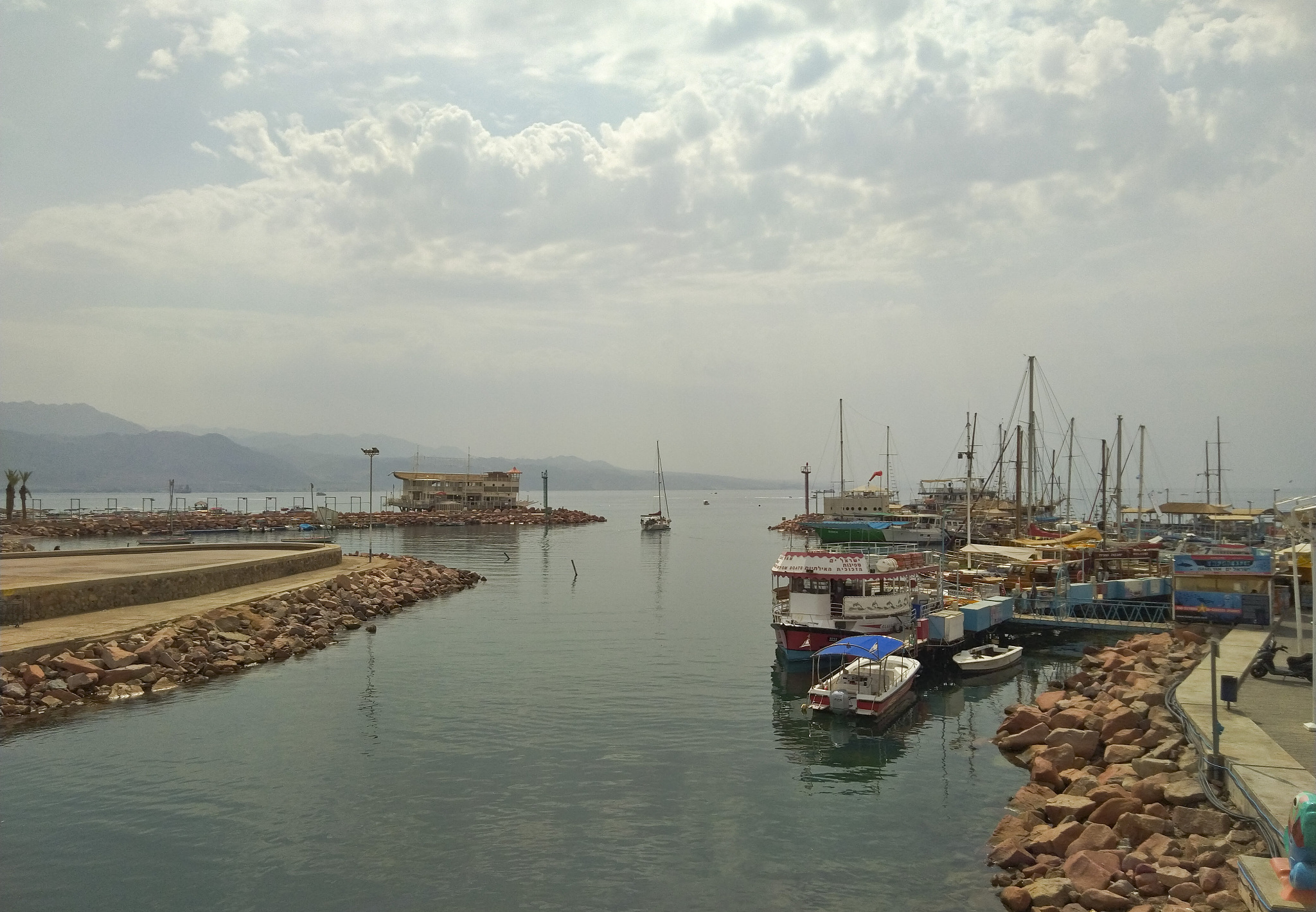 view to the red sea and eilat city in israel