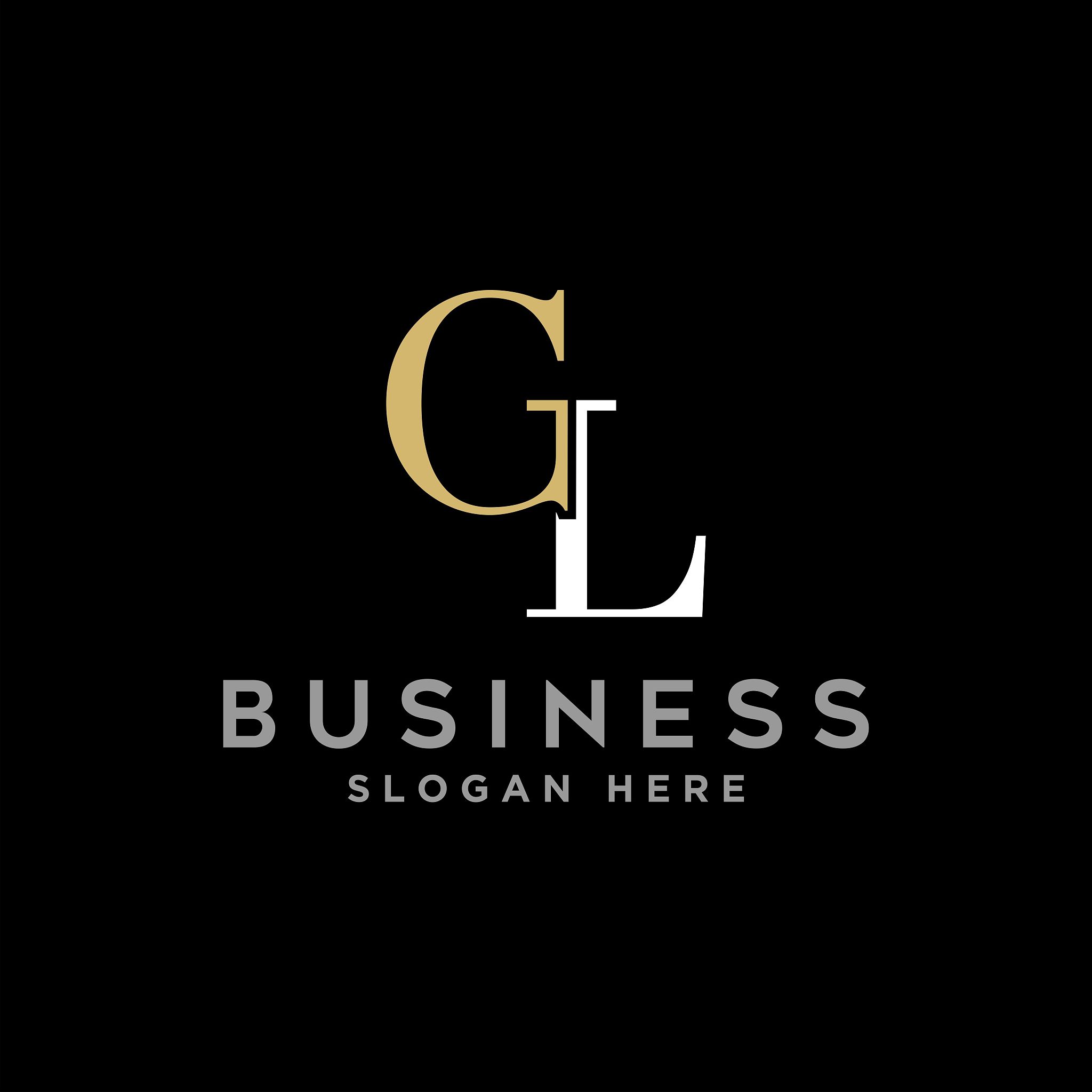 unique perfect modern stylish attractive geometric "gl" initial 