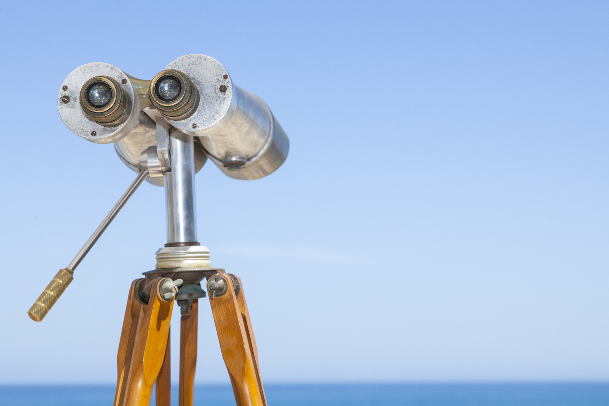 telescope by ocean