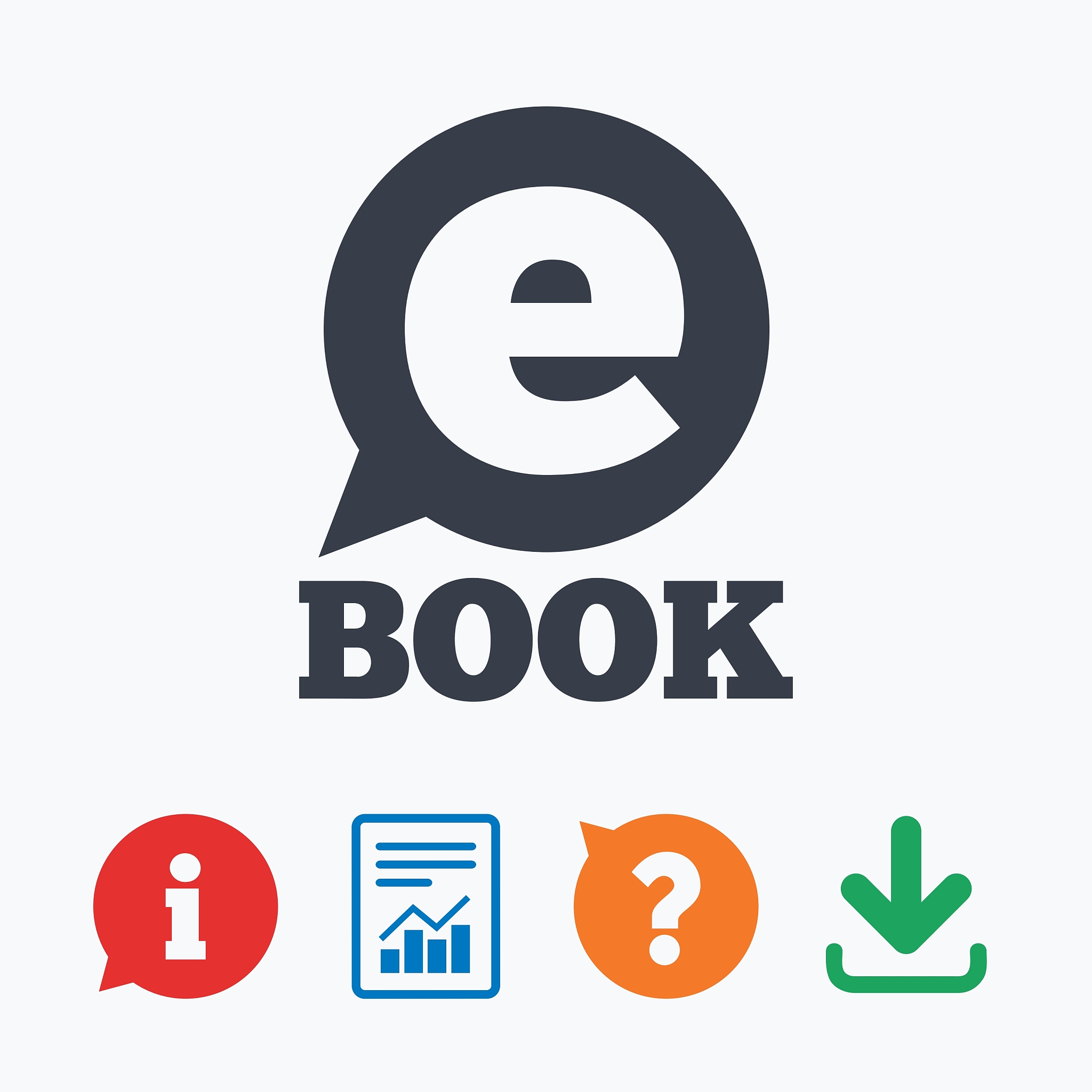 e-book sign icon electronic book symbol