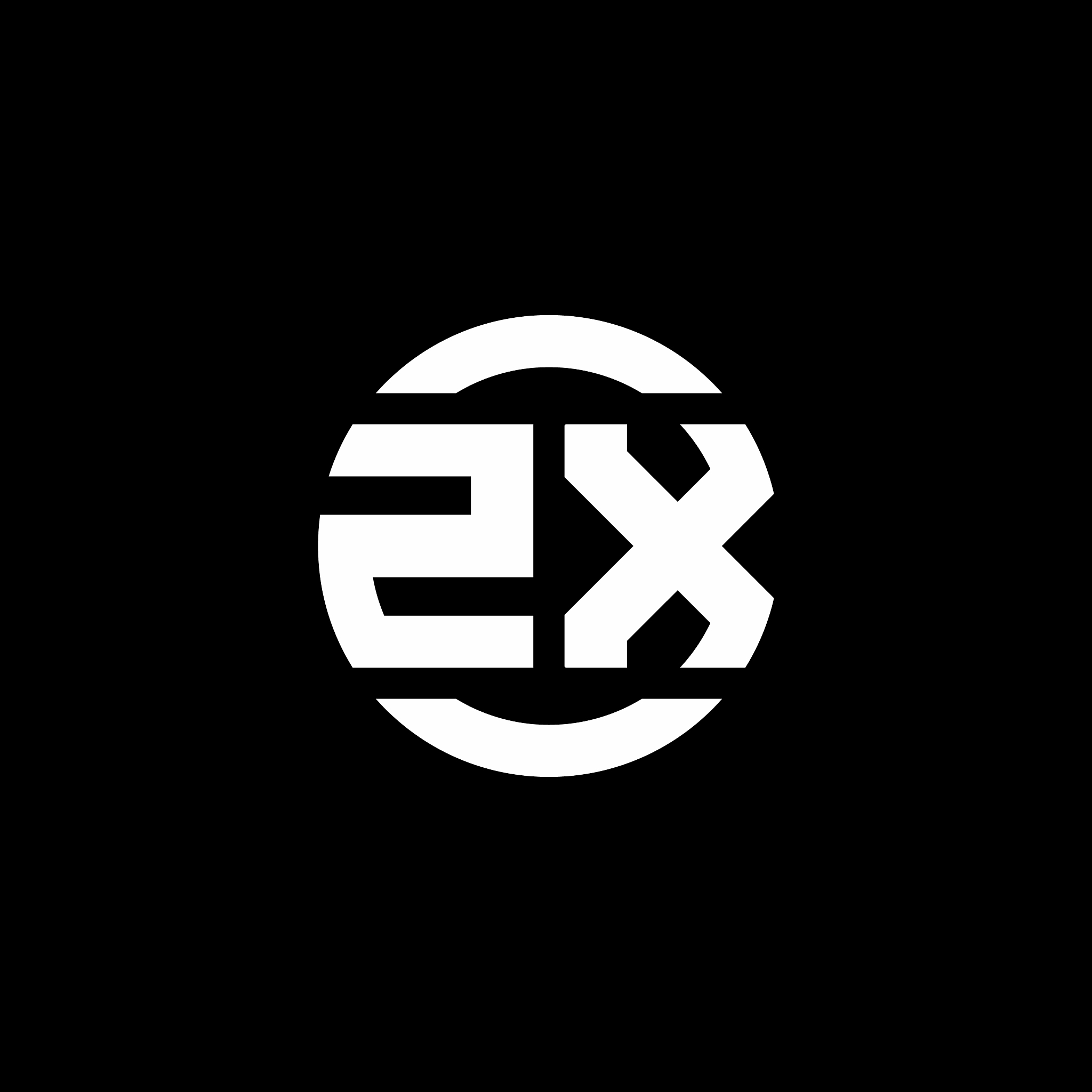 zx logo monogram isolated on circle element