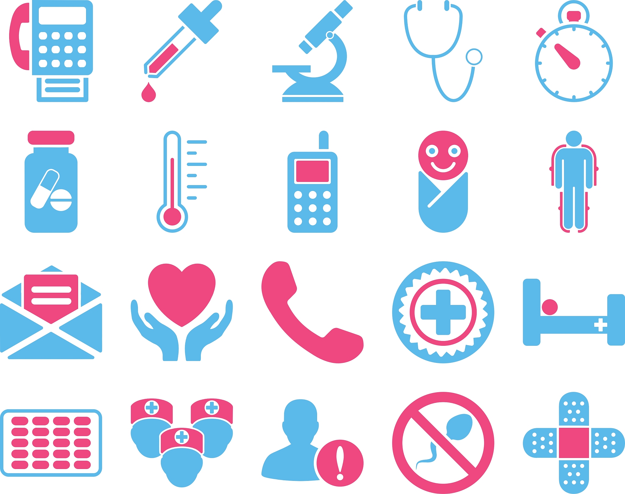 medical bicolor icons