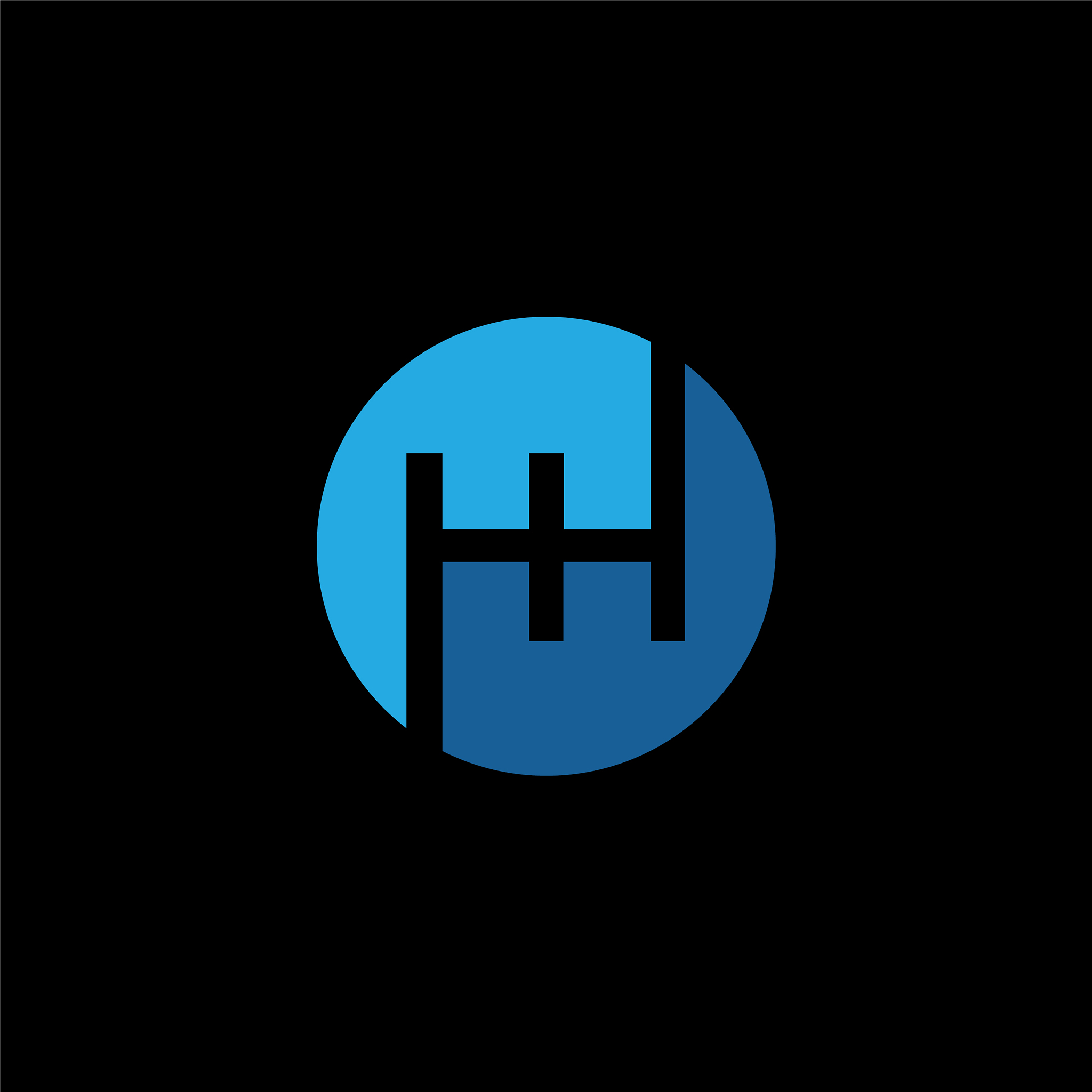 initial letter hh or h logo design template