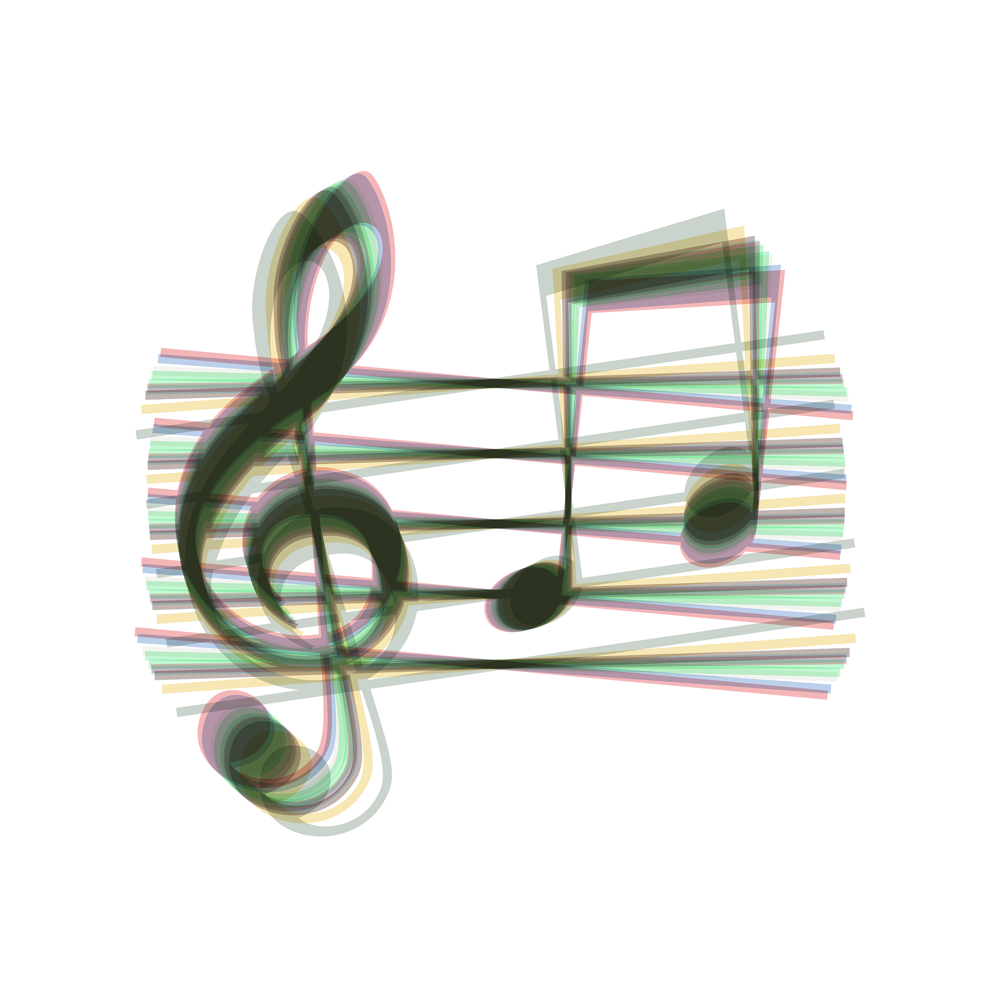 music violin clef sign g-clef and notes g h