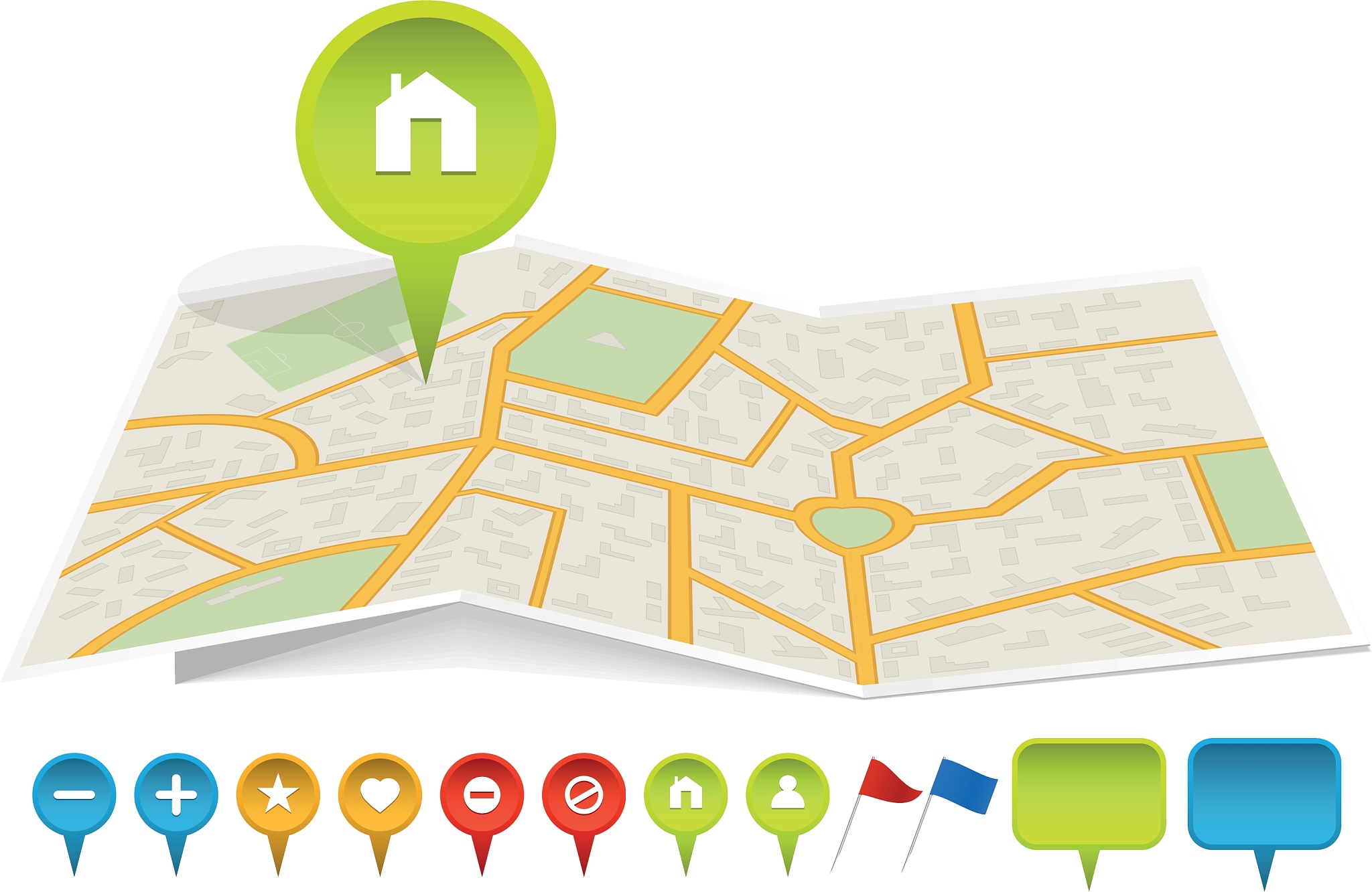 city map with labels