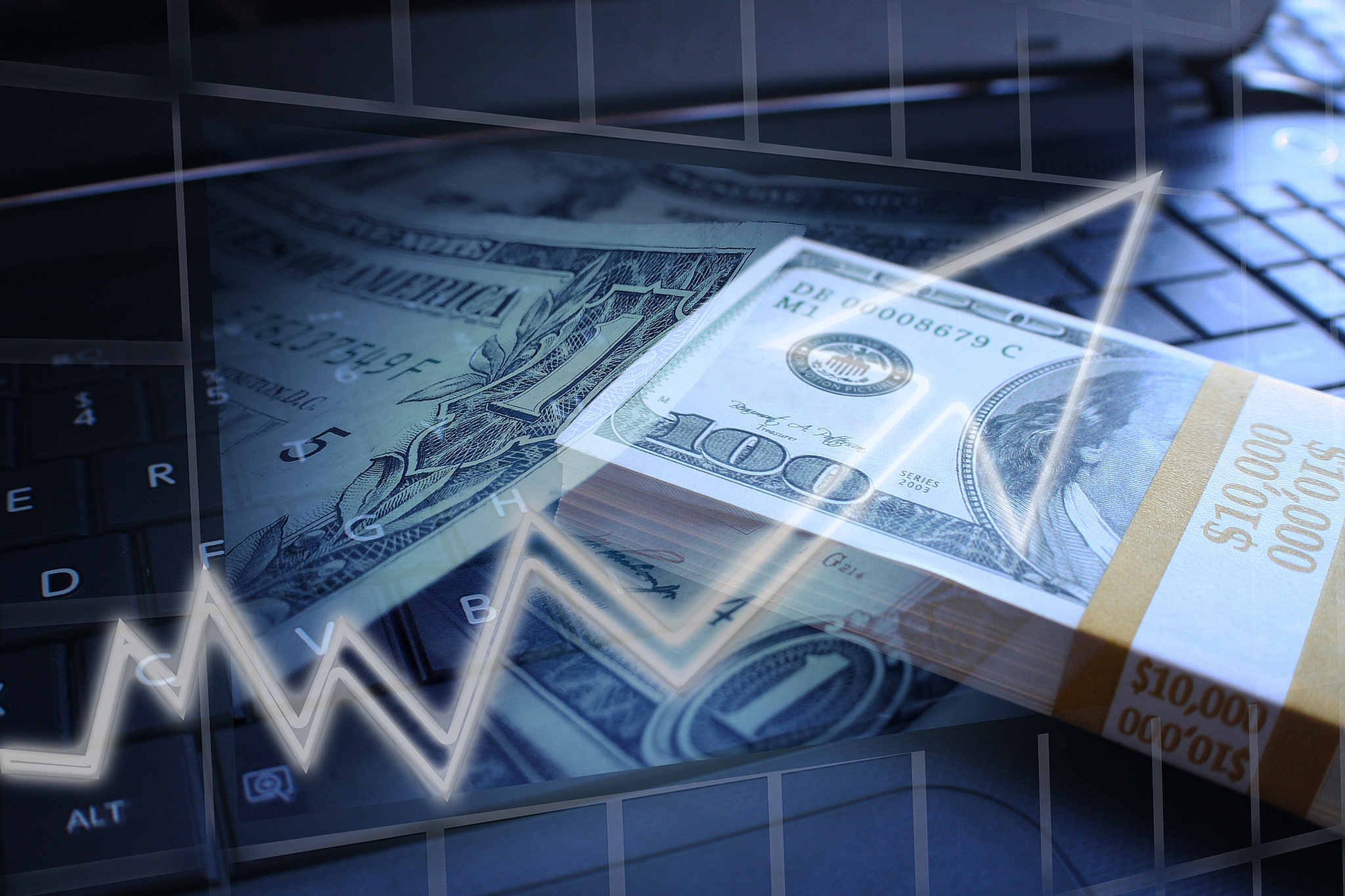 business & finance representing online investing