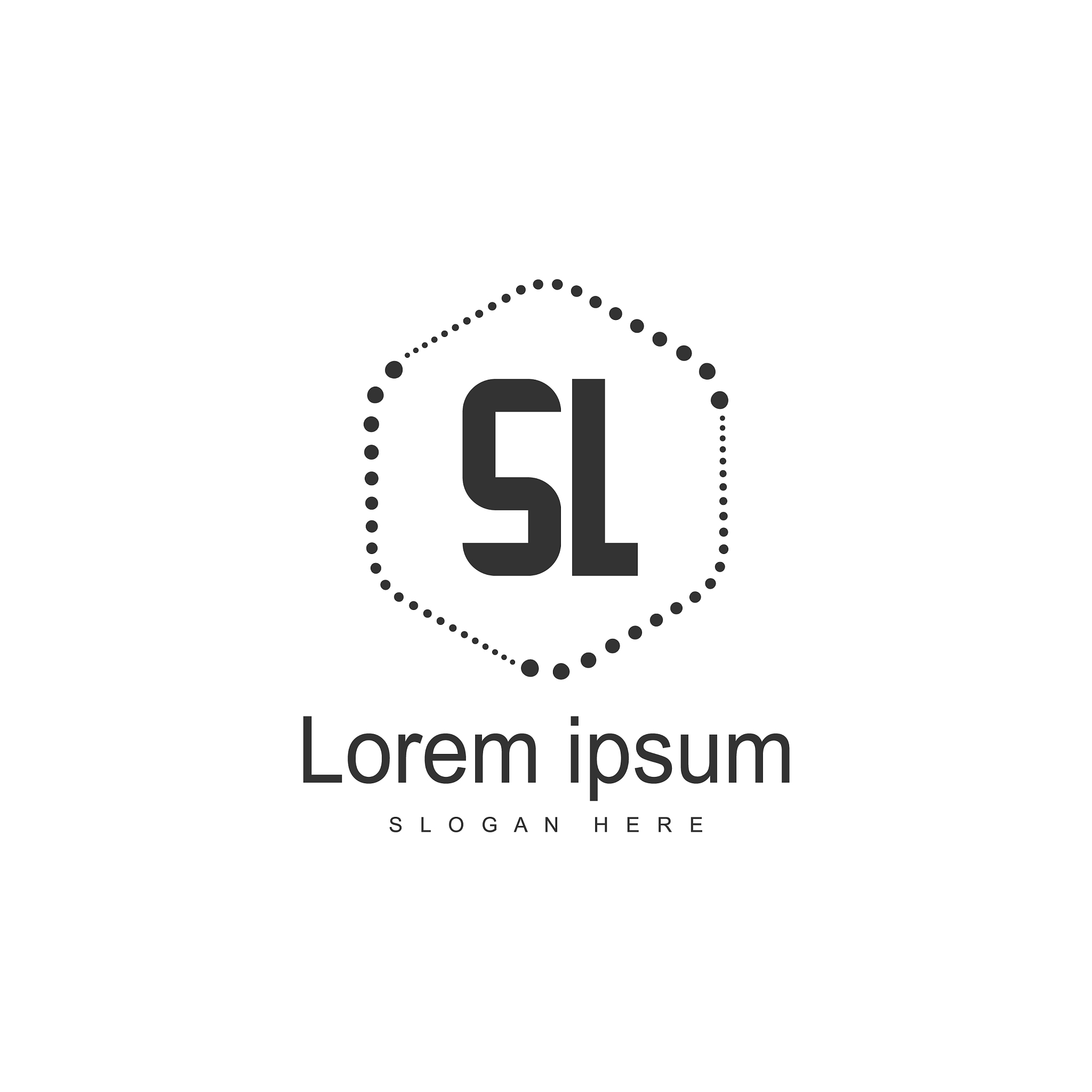 initial letter sl logo template design minimal