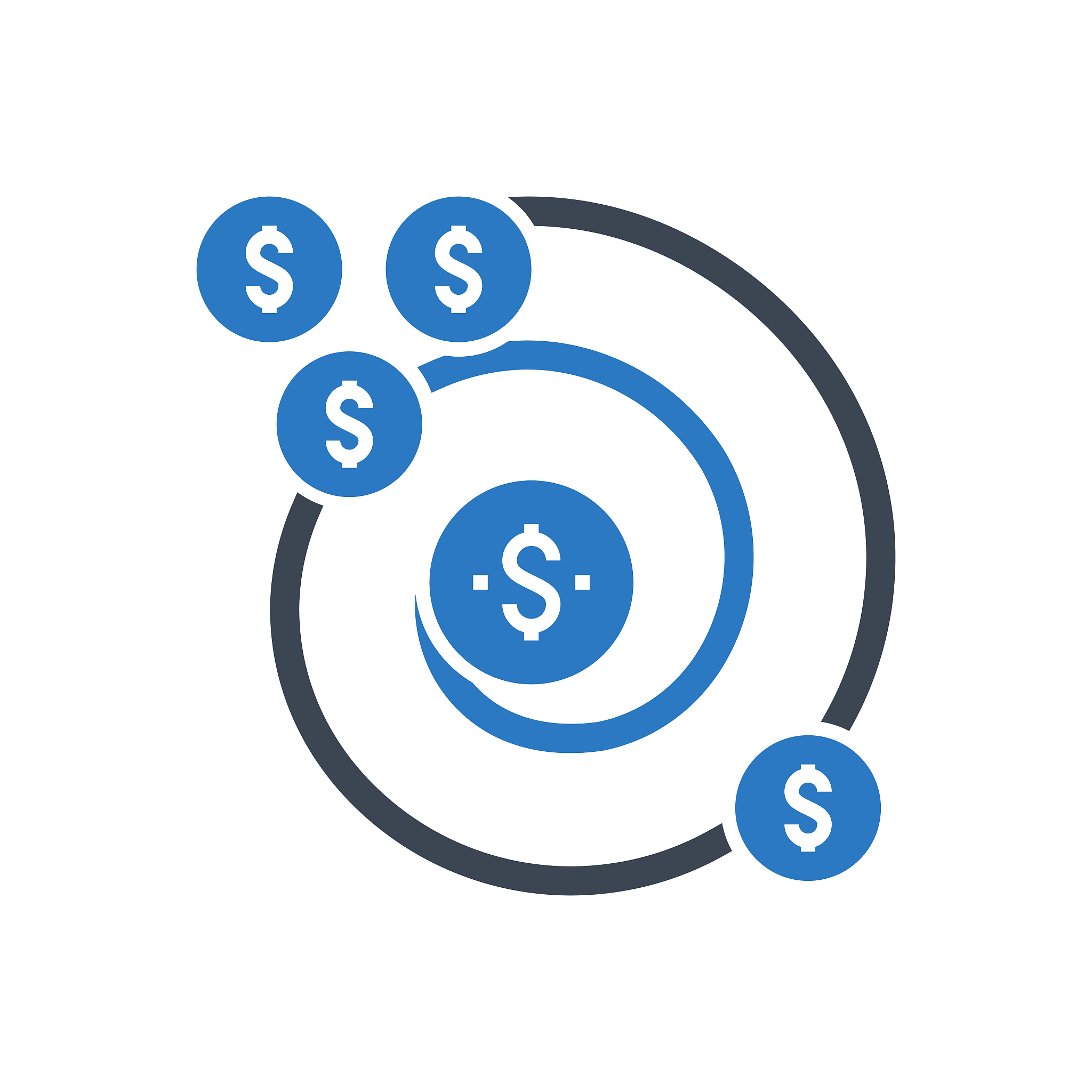 return on investment vector glyph icon