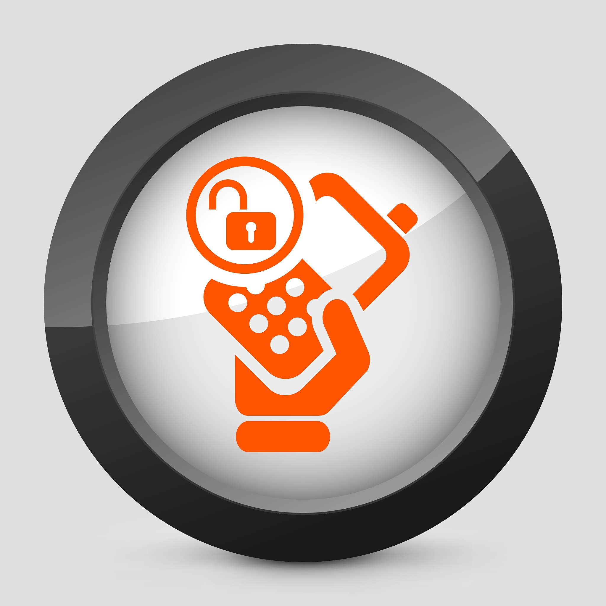 orange and gray elegant glossy icon