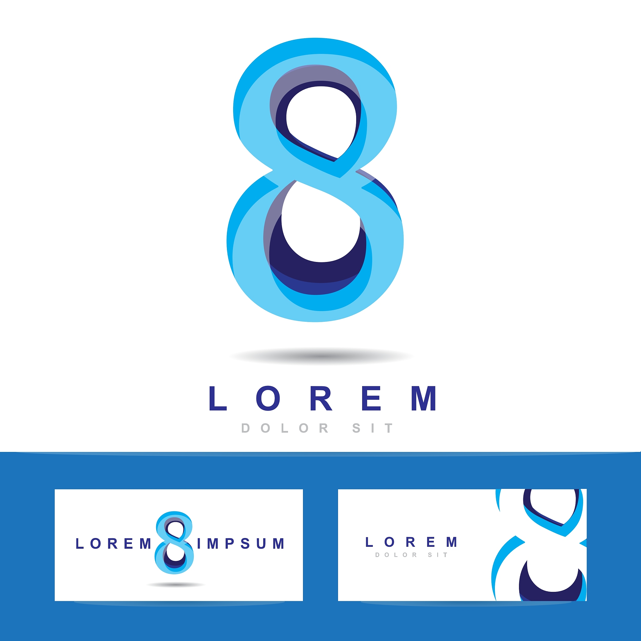 abstract logo number eight