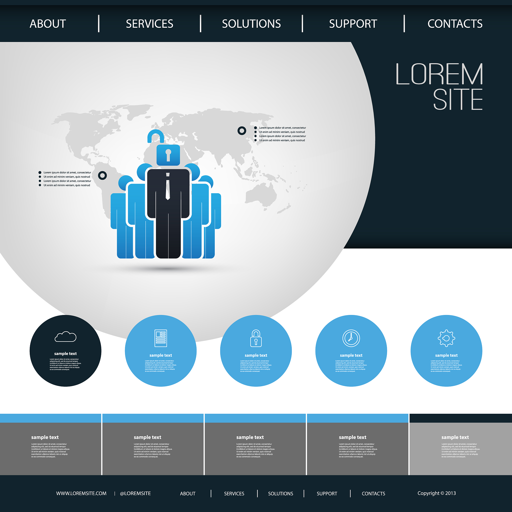 one page website template