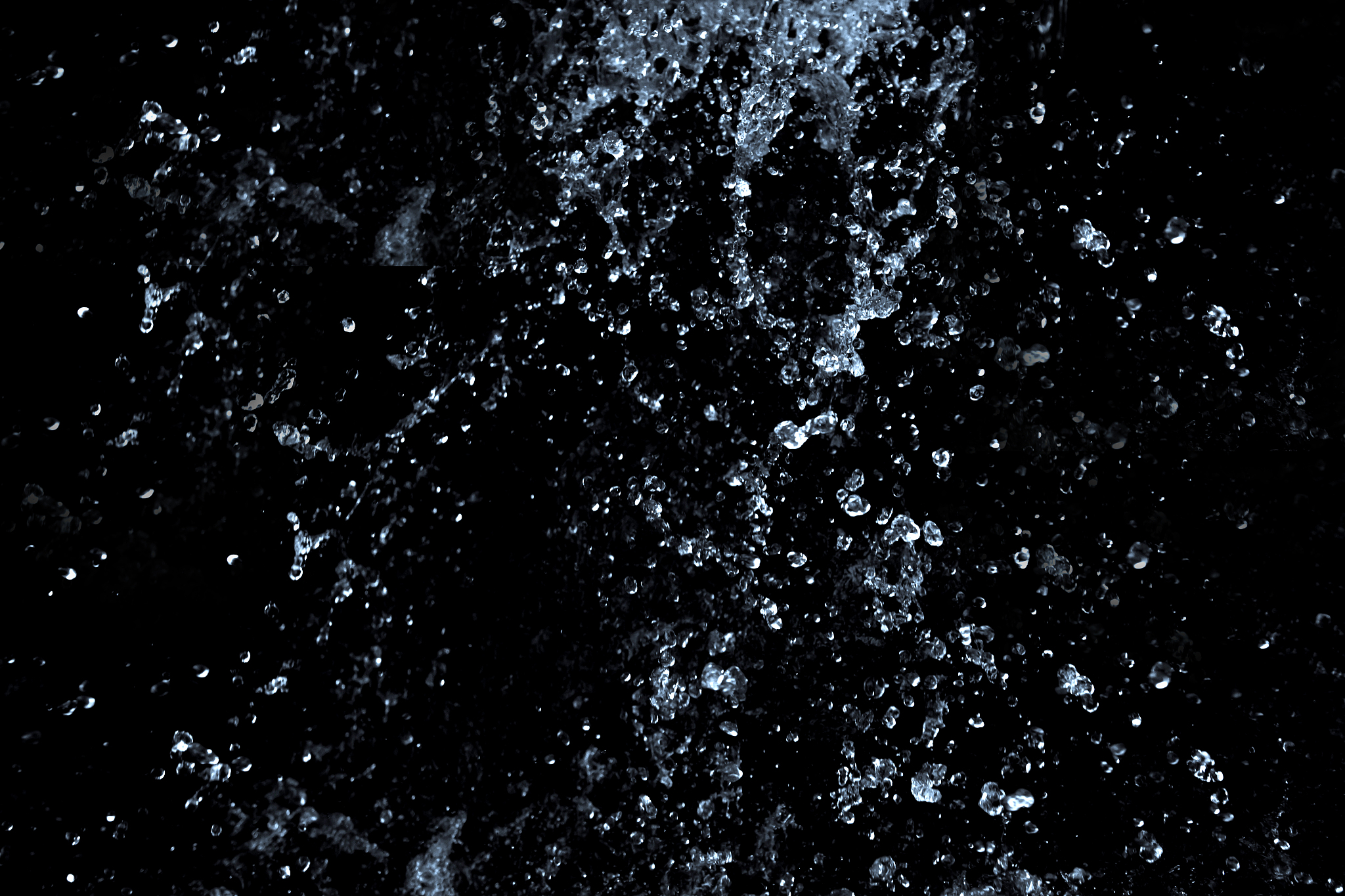 water splash on black background