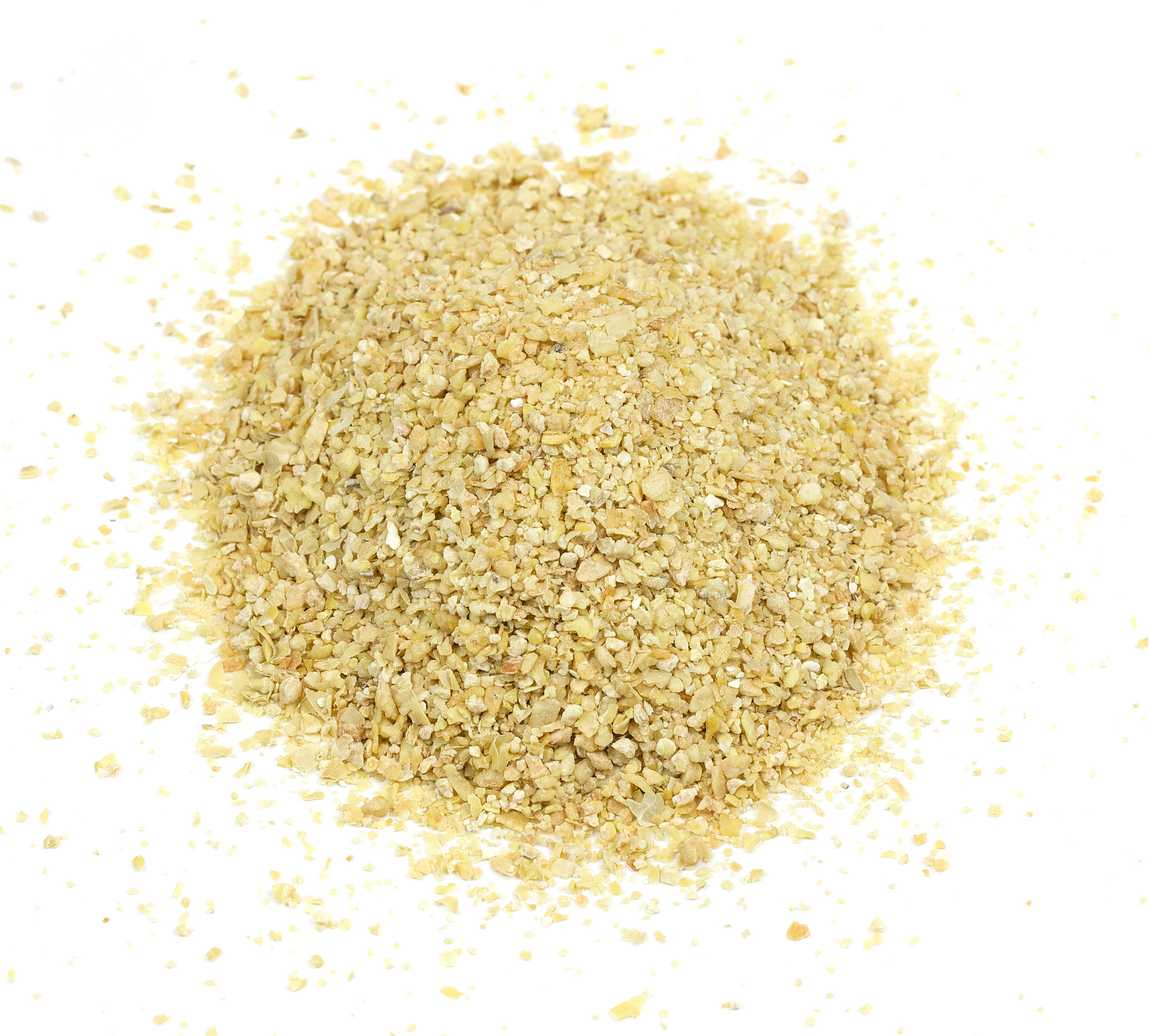 请翻译他向我们展示了工厂收到的一些关于豆粕质量的投诉甚至有些豆粕被退运。我们注意到被投诉内容为豆粕内还有焦糊粒收货人也认为焦糊粒为碳化豆生成。