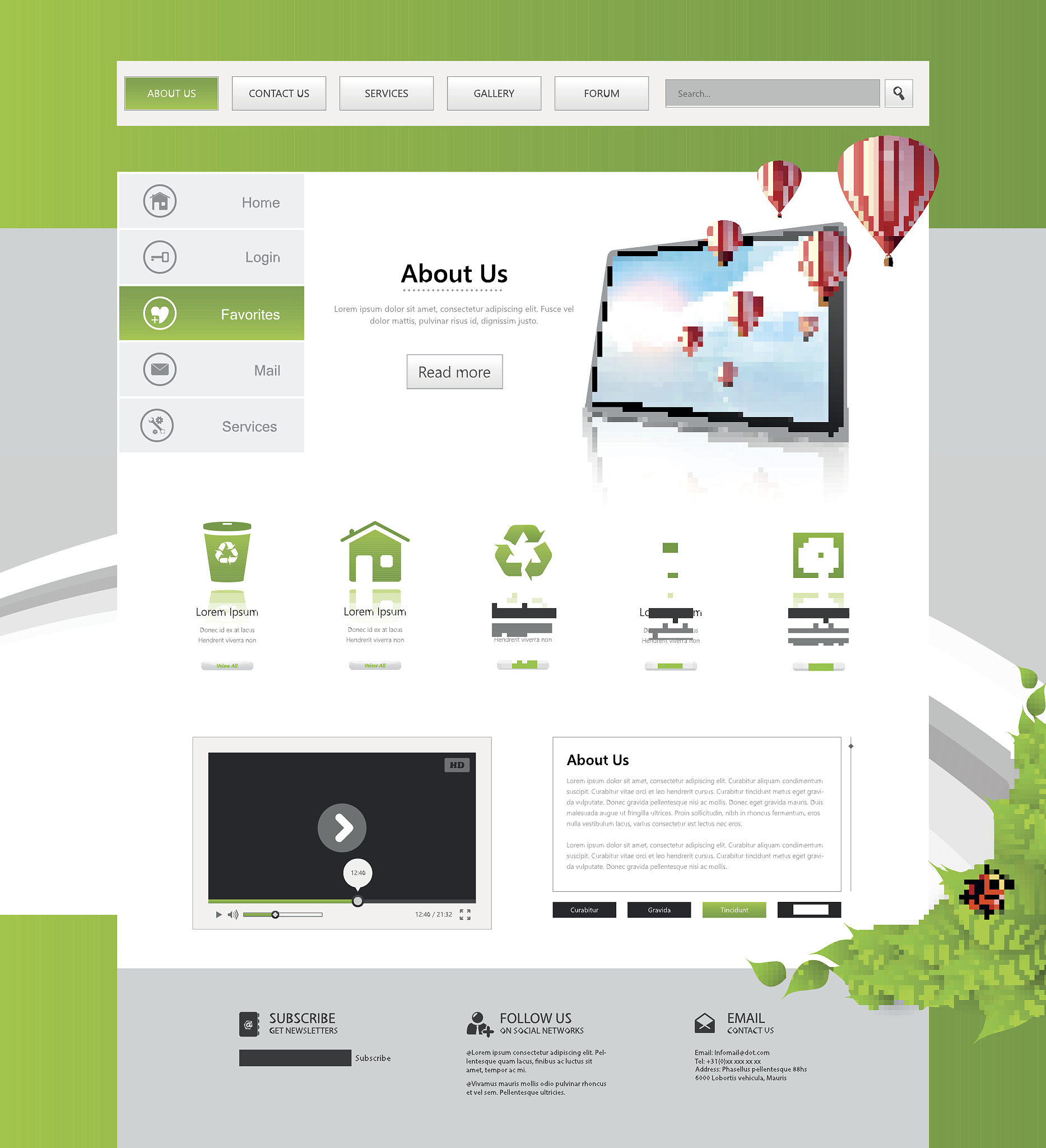 eco website template