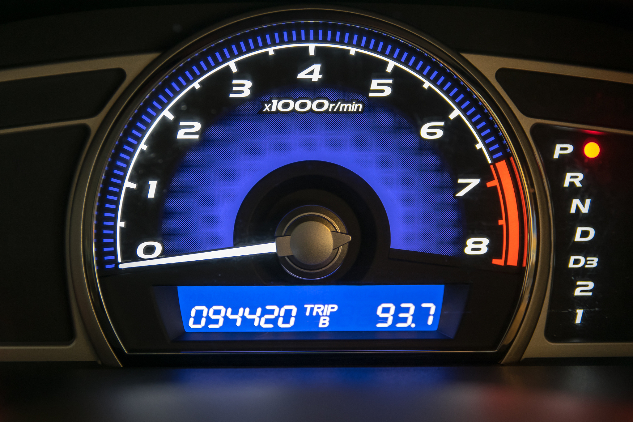 closeup car dashboard