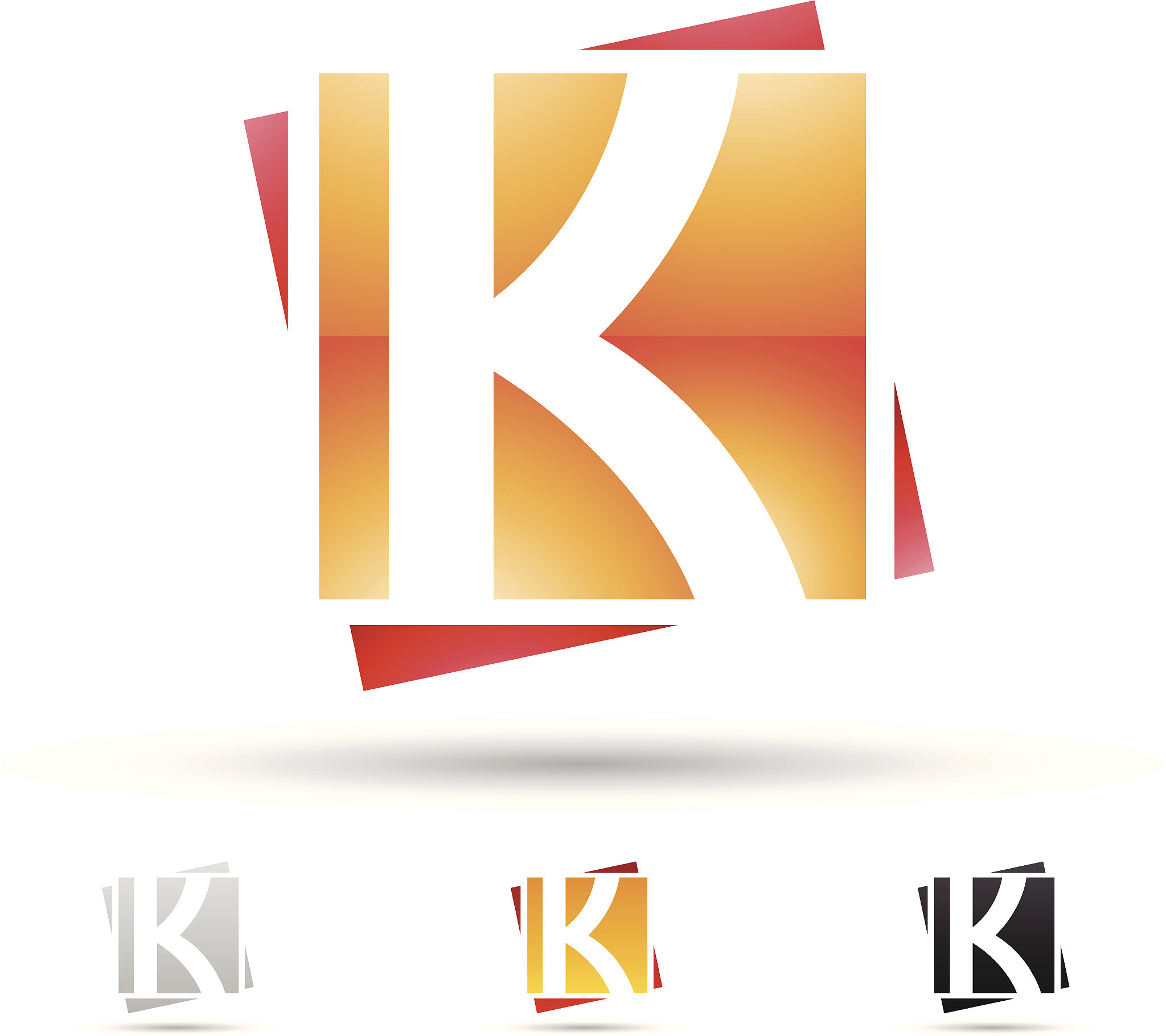abstract icon for letter k