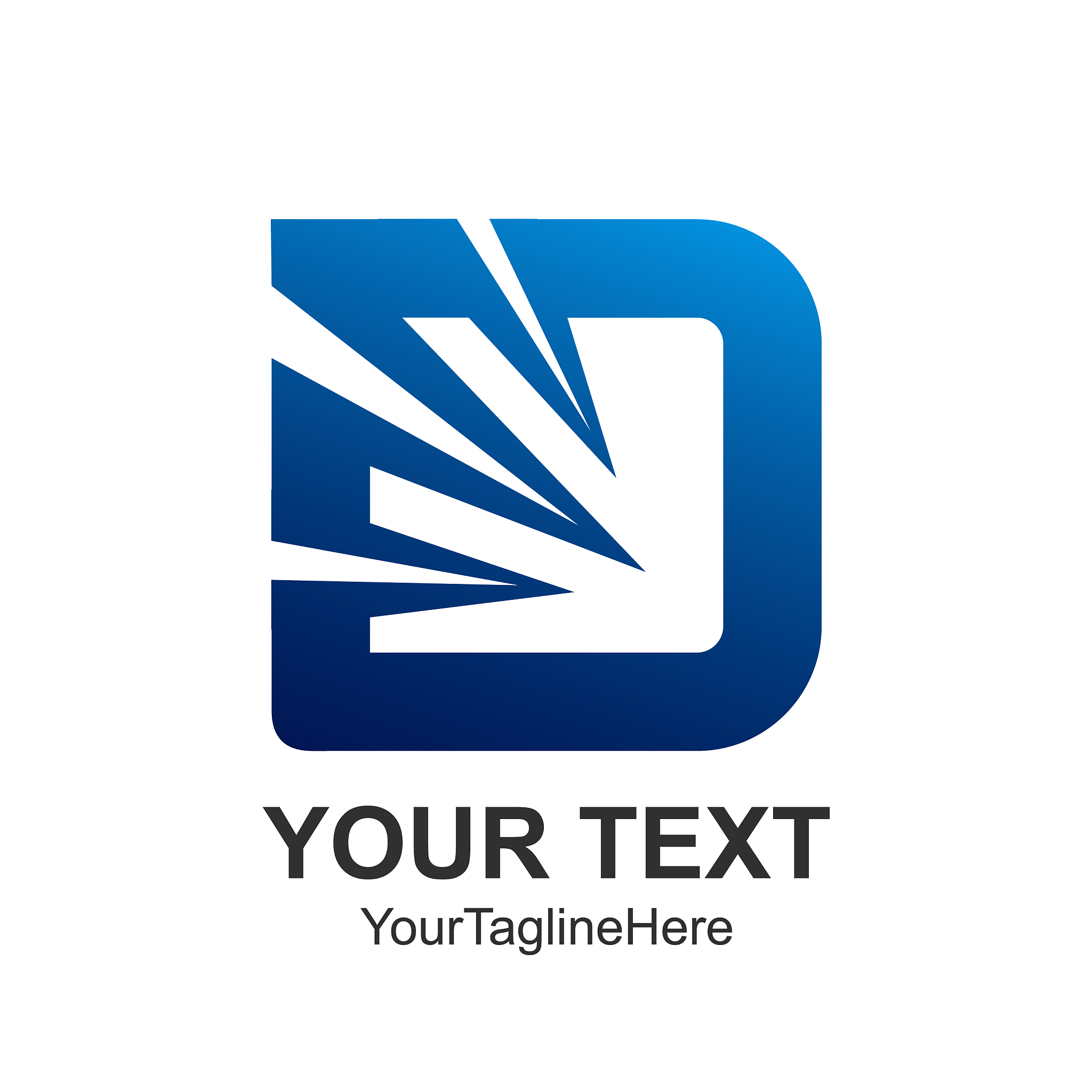 initial letter d logo design template element