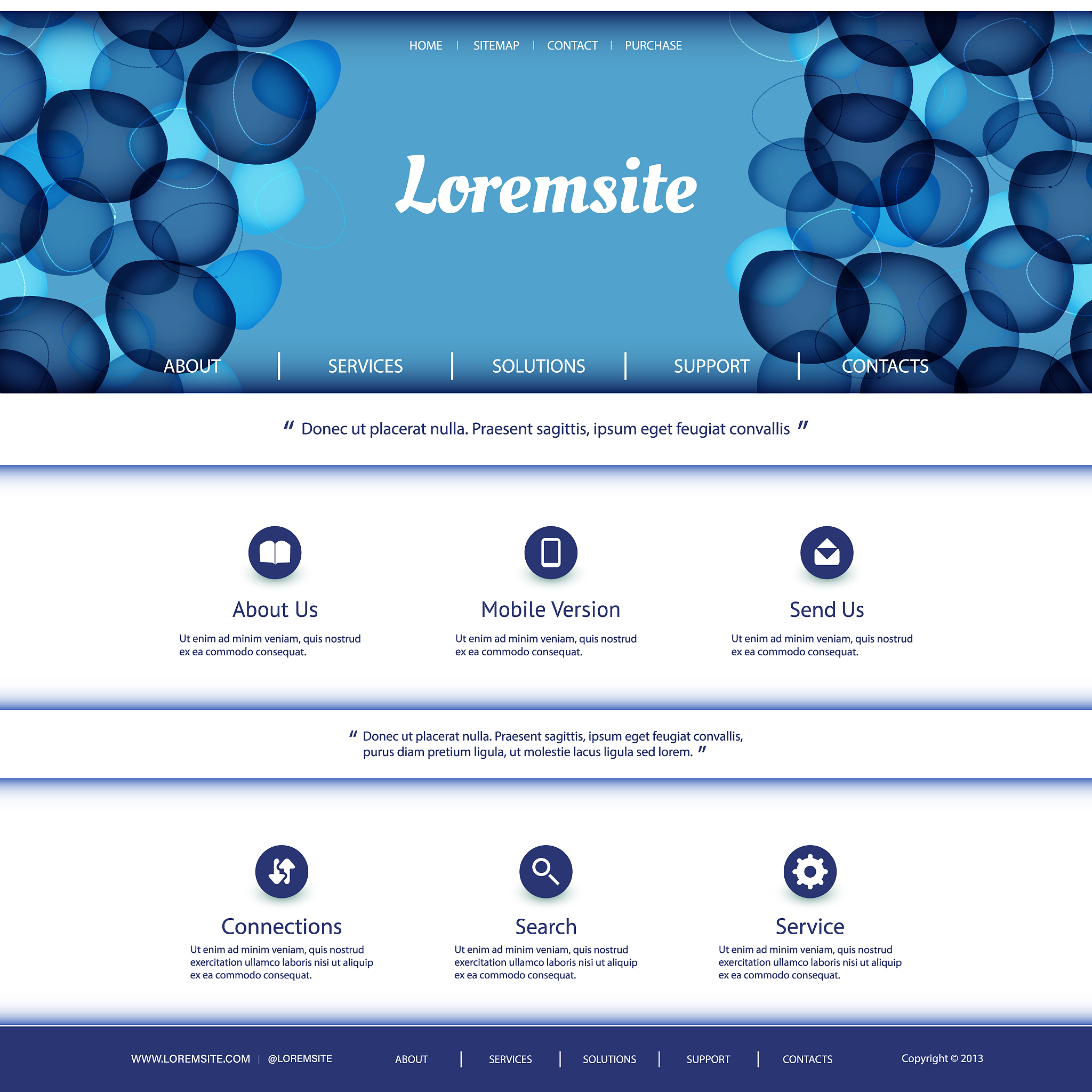 one page website template