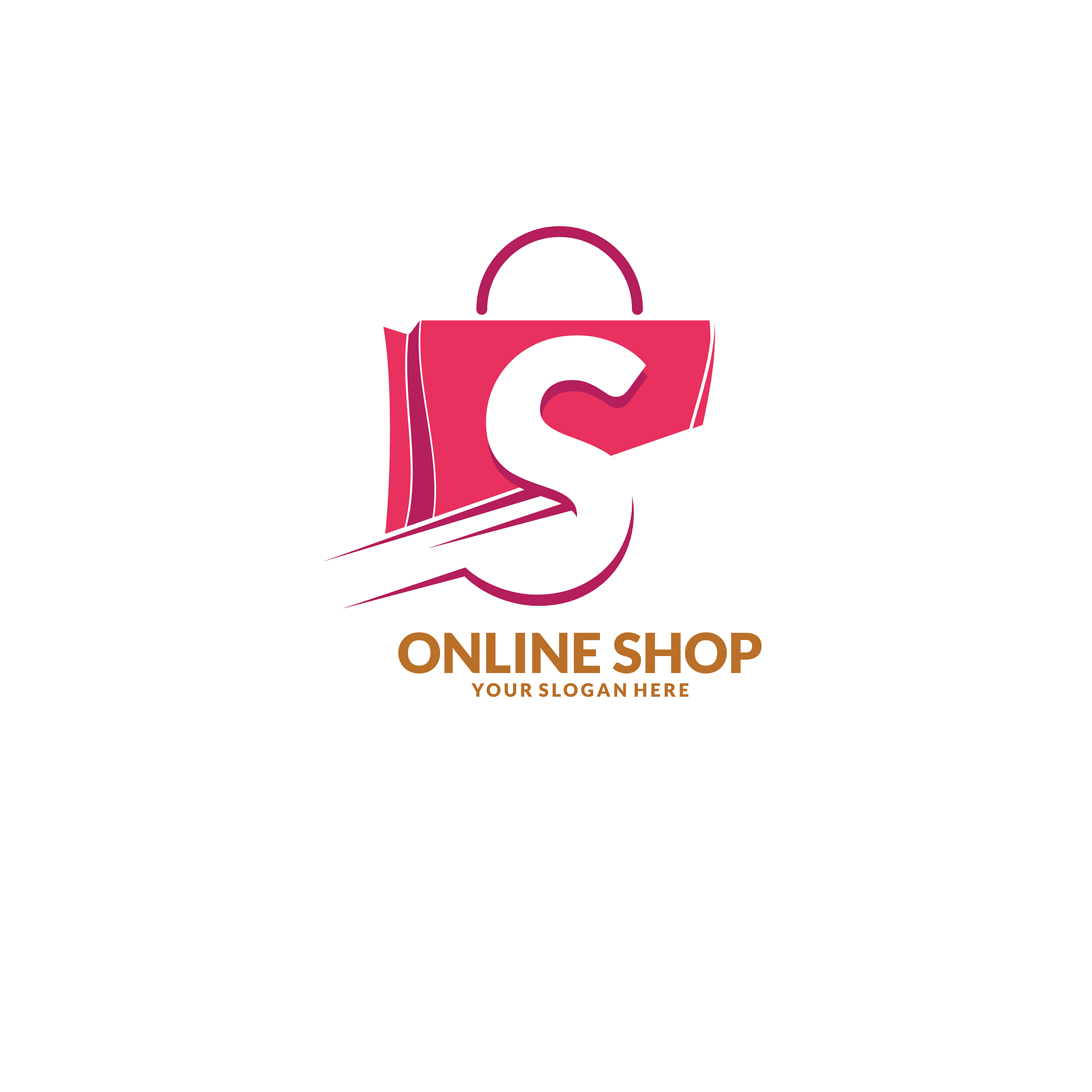 modern online shop logo designs template