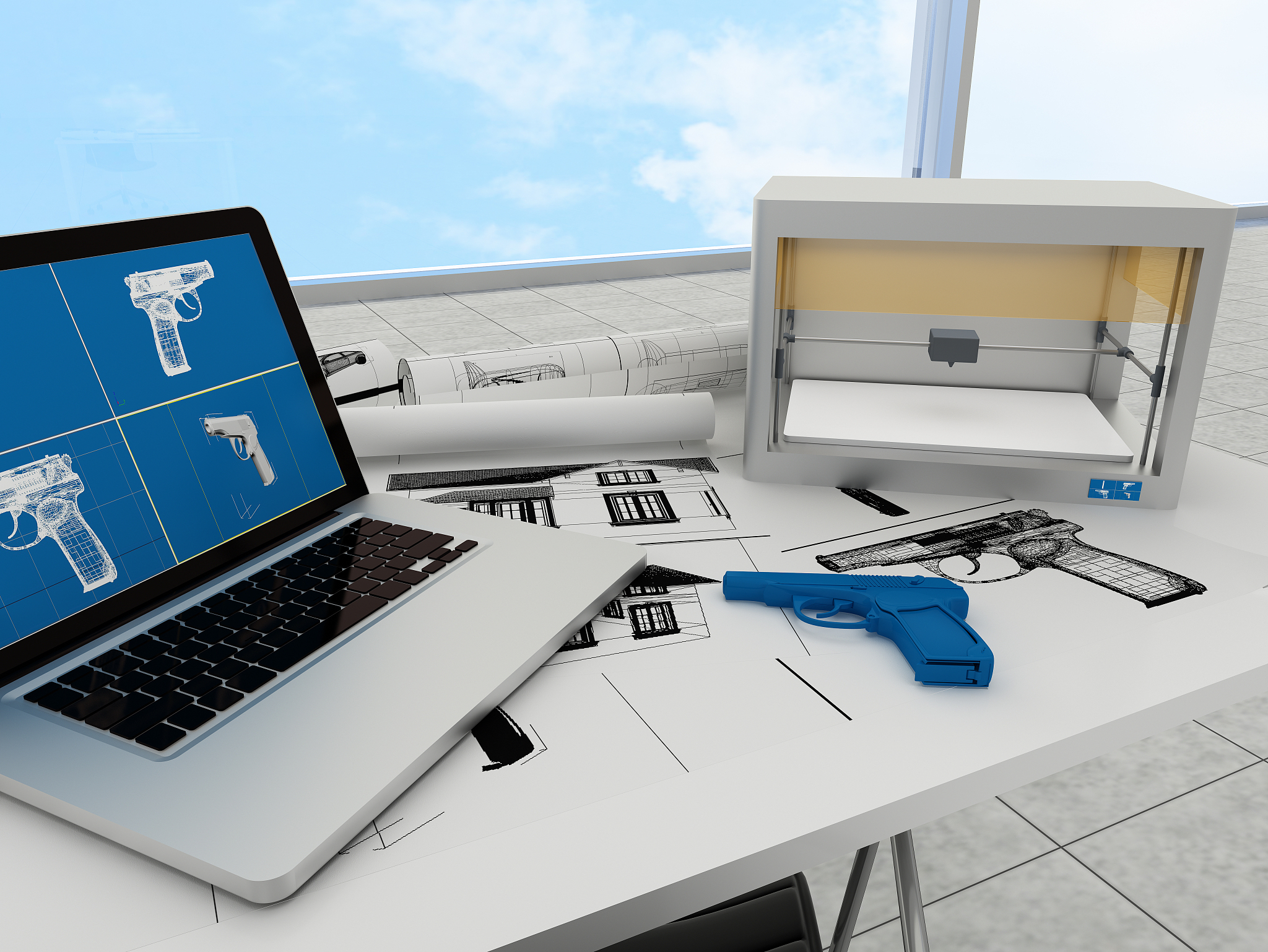 3d printing technology, gun
